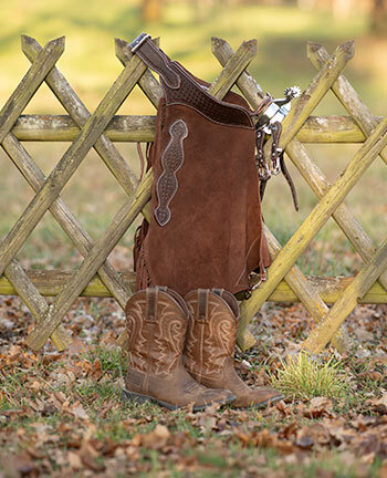 Western laarzen, chaps & sporen