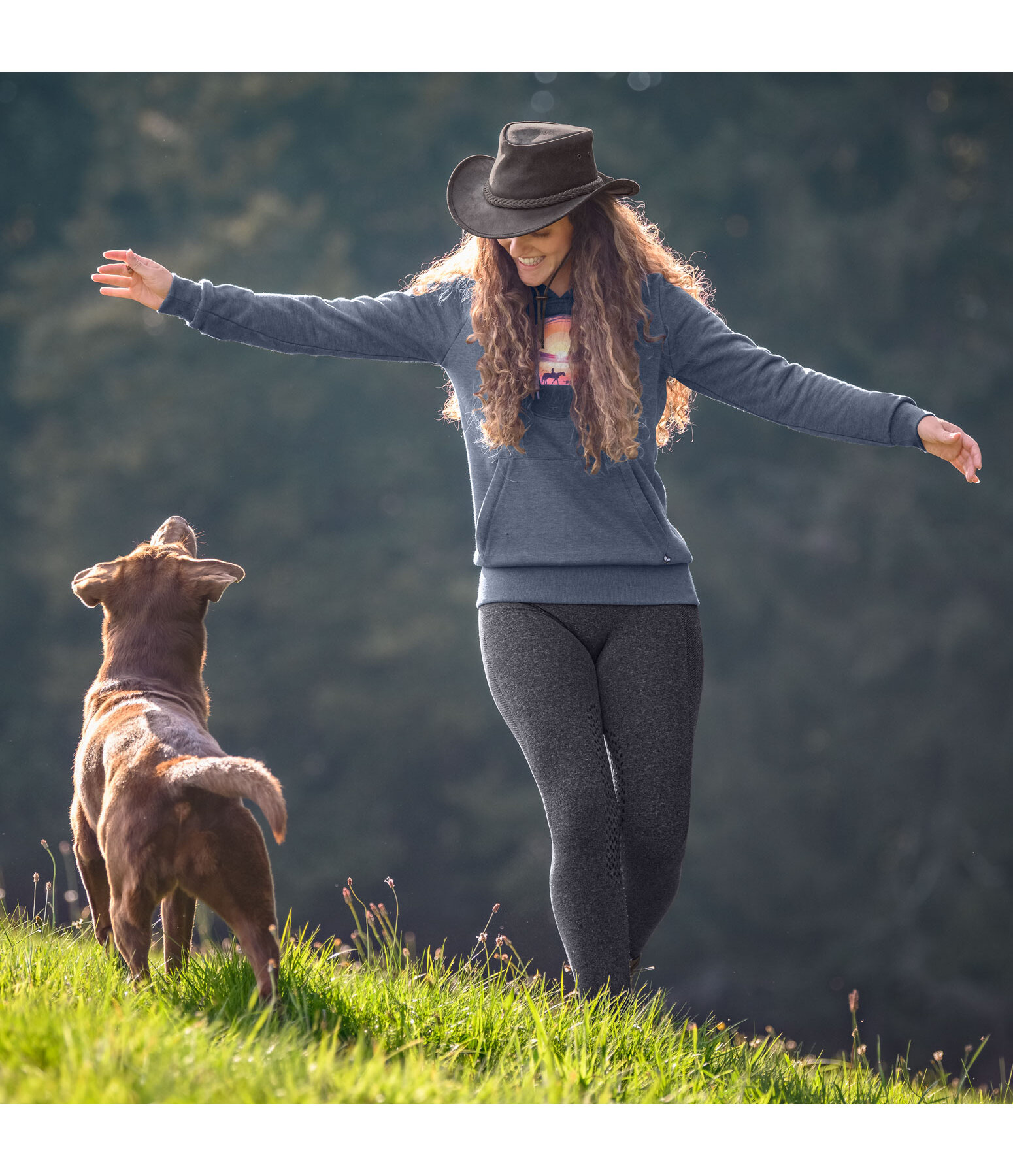 naadloze trekking-legging met siliconen knievlak Tahoe