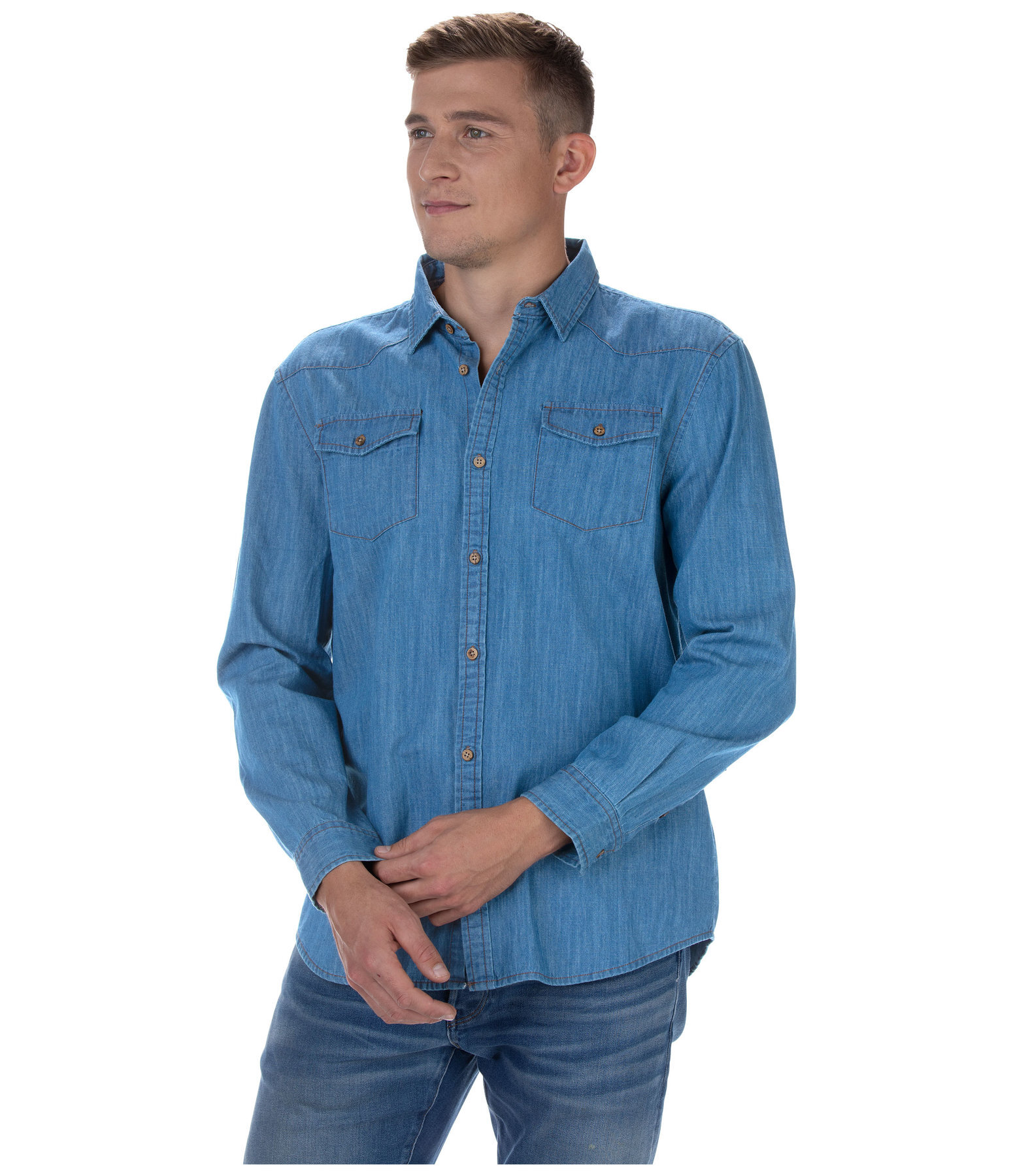 heren jeanshemd Carlo Heren rijkleding Kramer Paardensport