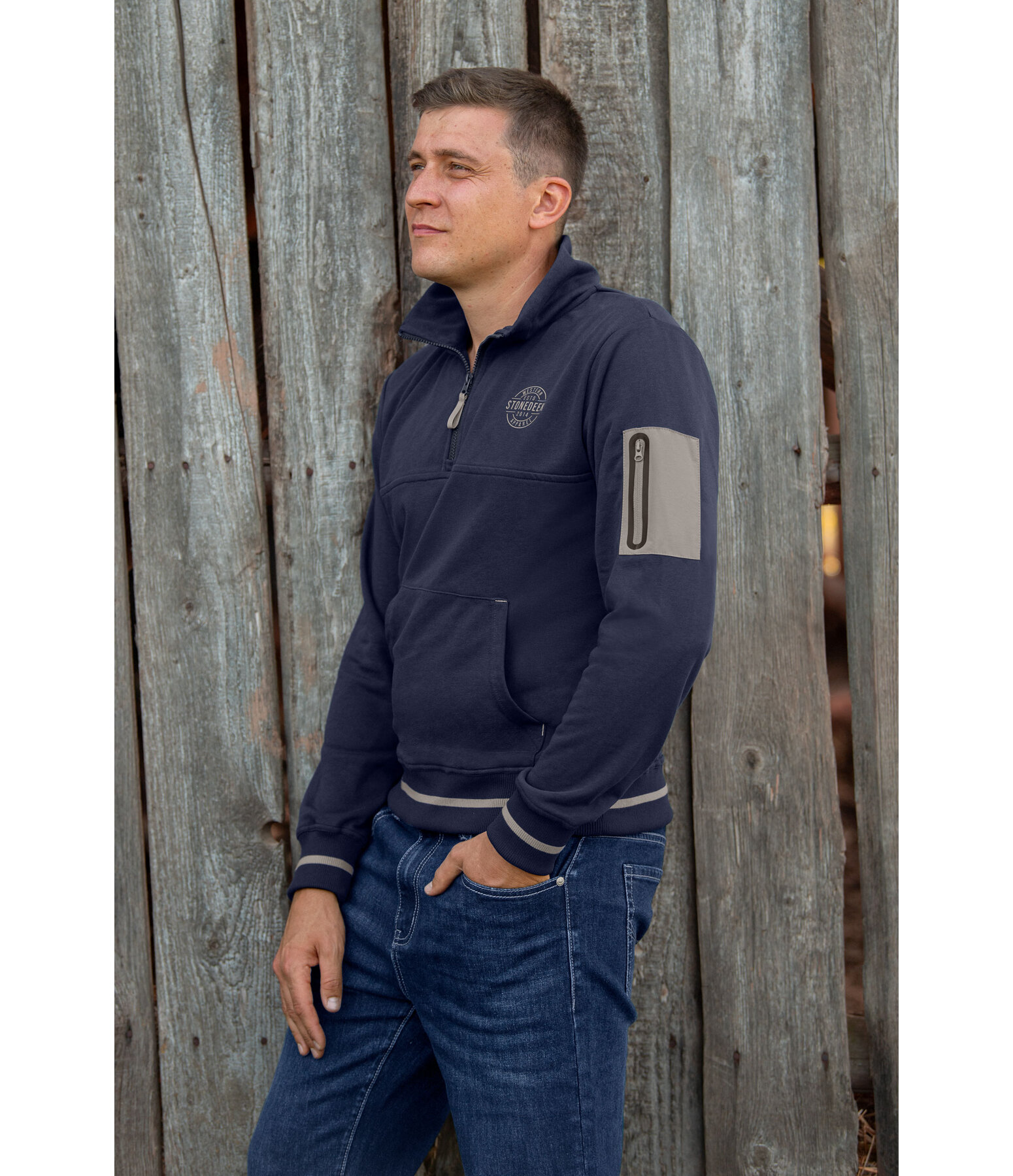heren zip sweater Zach