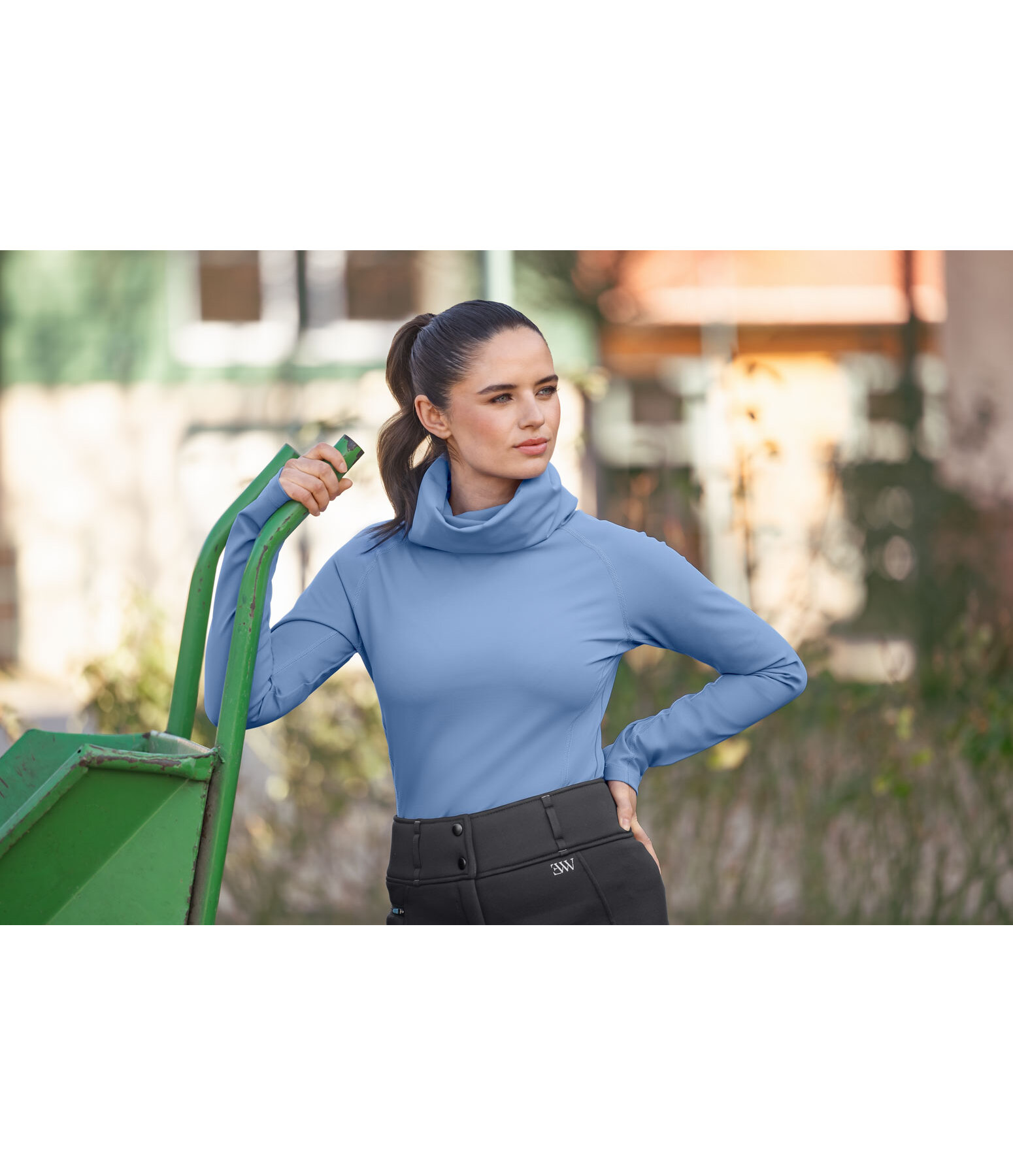 Functionele shirt met rolkraag