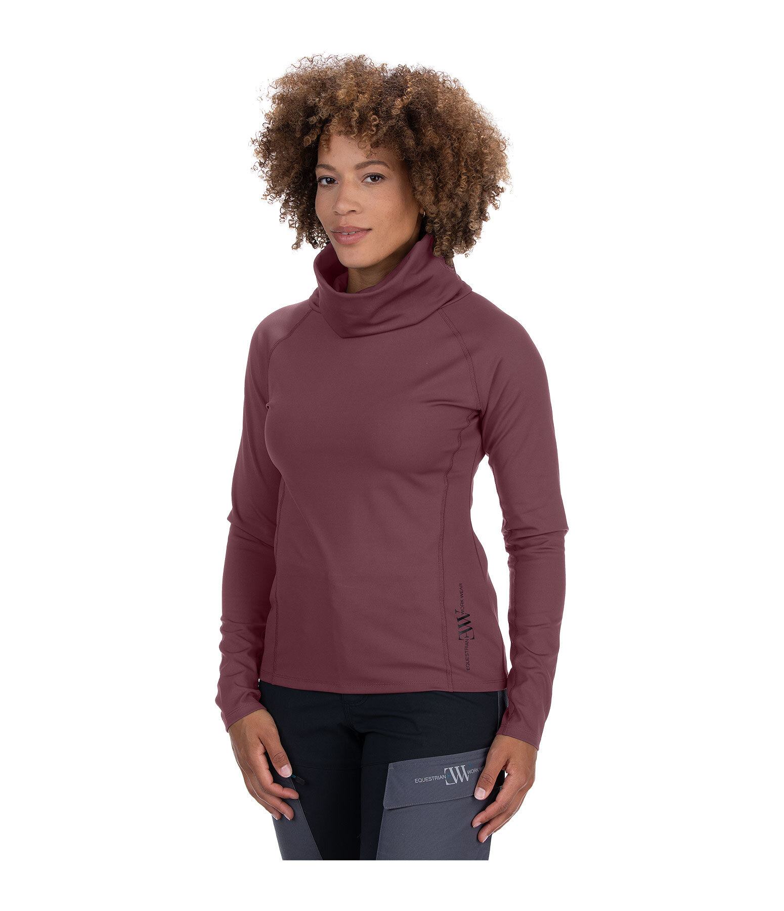 Functionele shirt met rolkraag