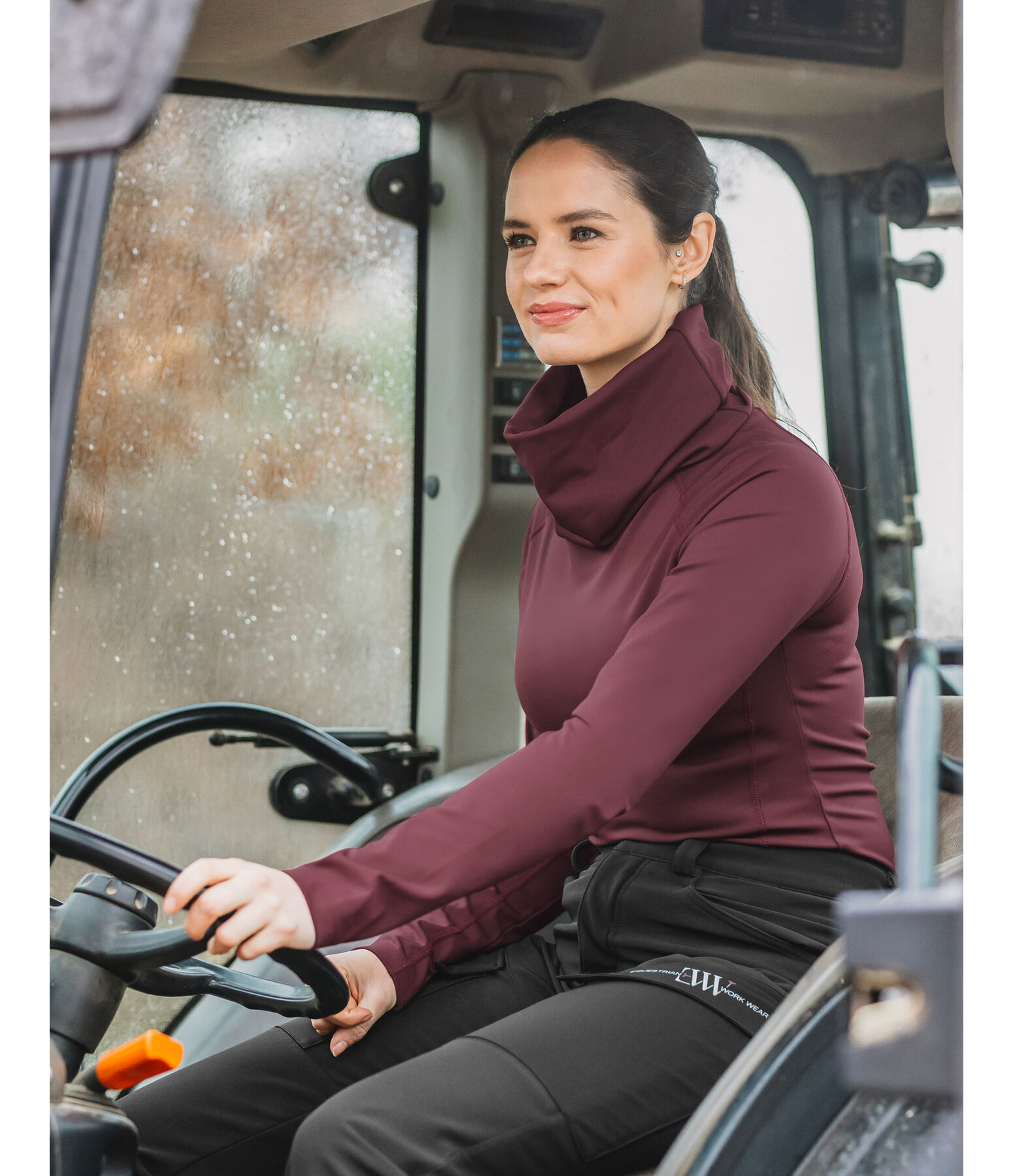 Functionele shirt met rolkraag