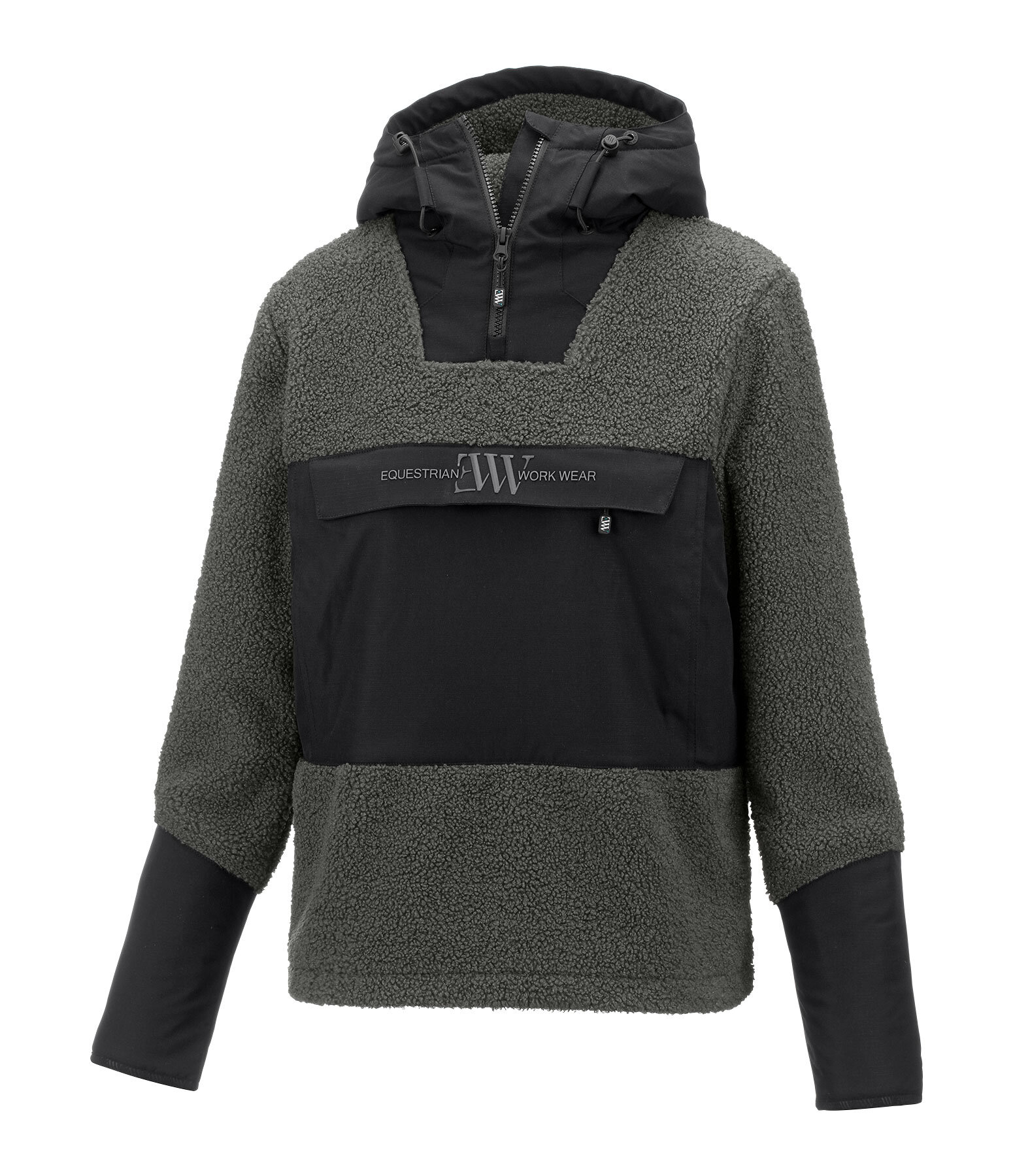 sherpa fleece hoodie met capuchon