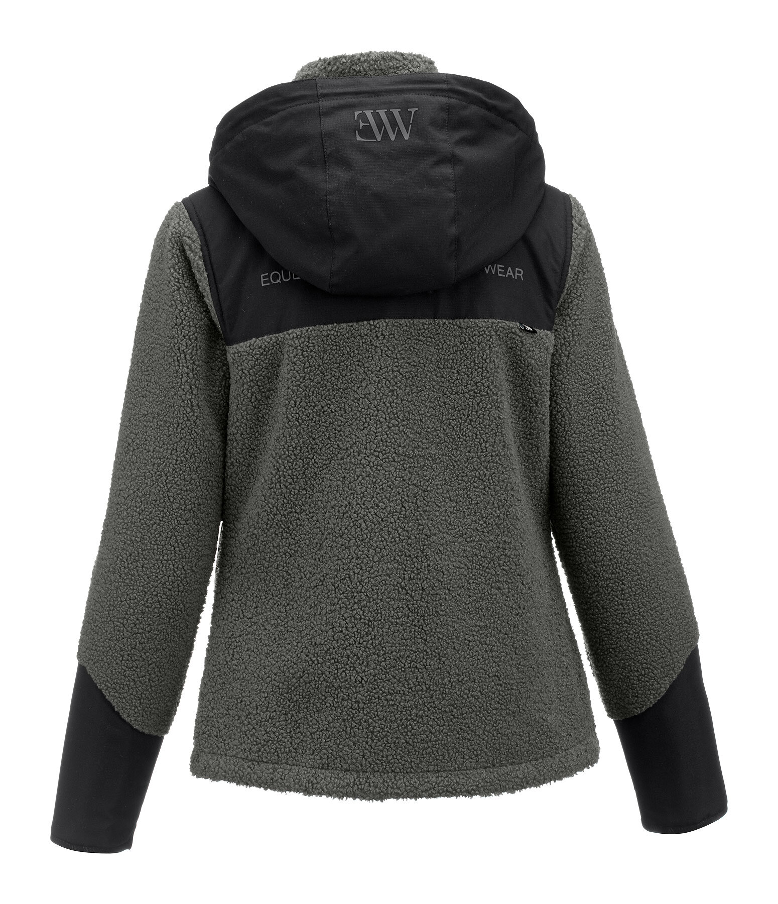 Sherpa-fleece jas met afneembare capuchon
