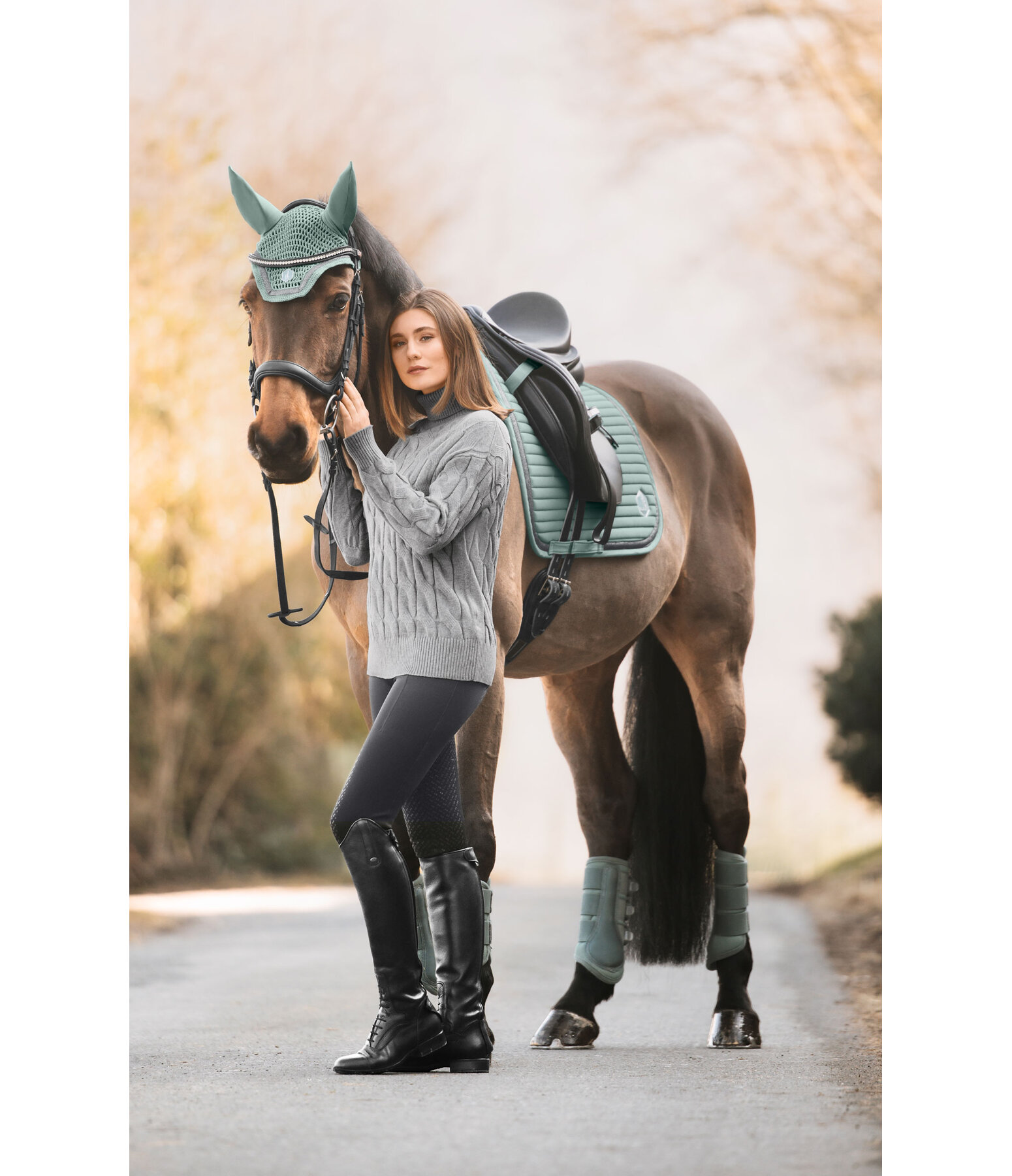 Mesh peesbeschermers Glitter, achterbenen