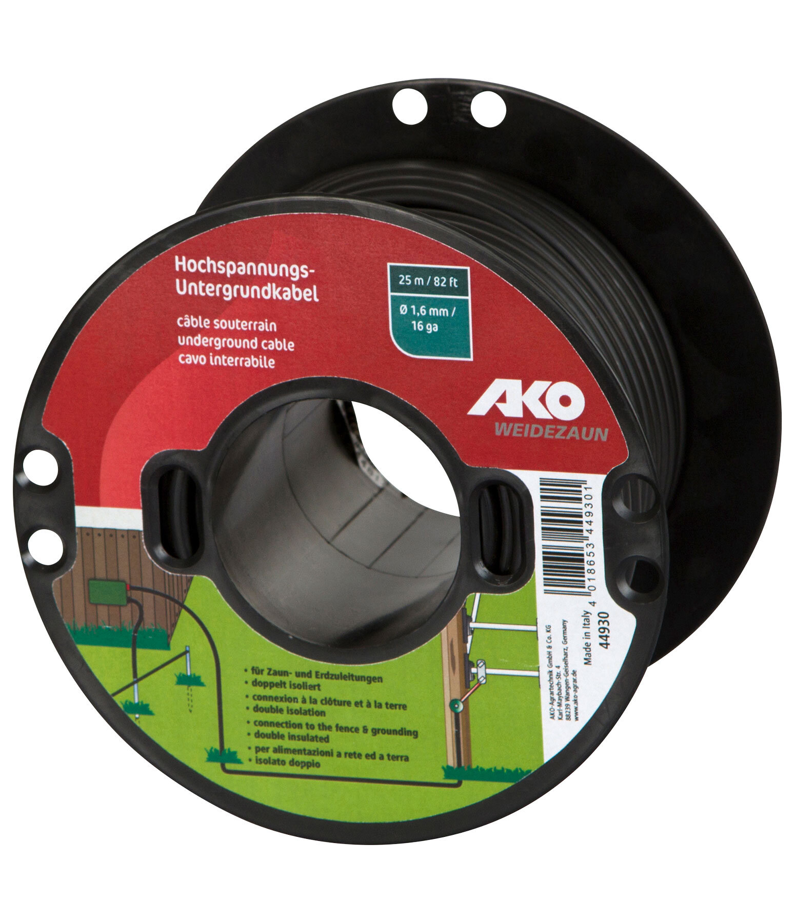 Hekwerk-/aardingskabel 25 m