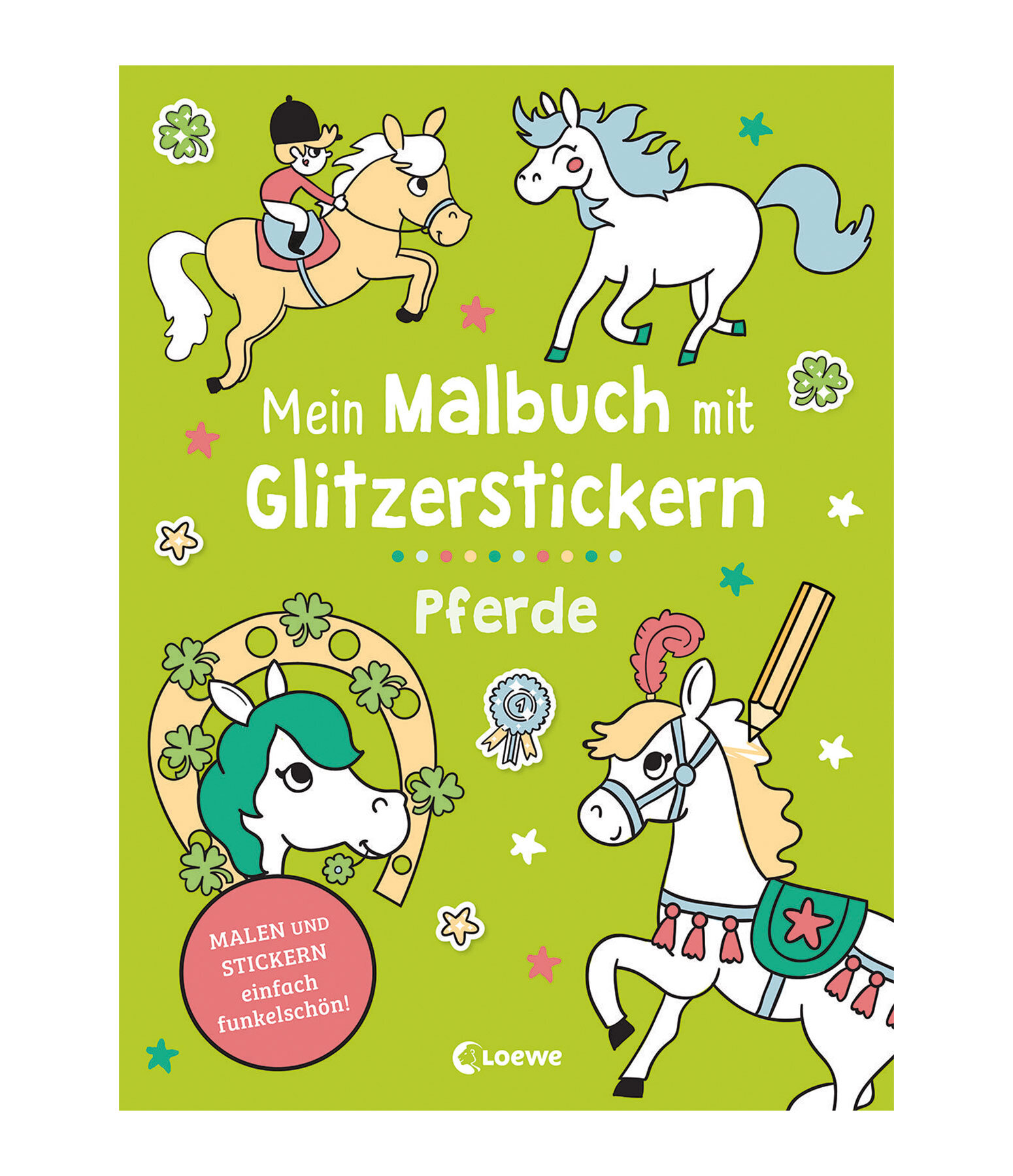 Mijn kleurboek met glitterstickers - paarden