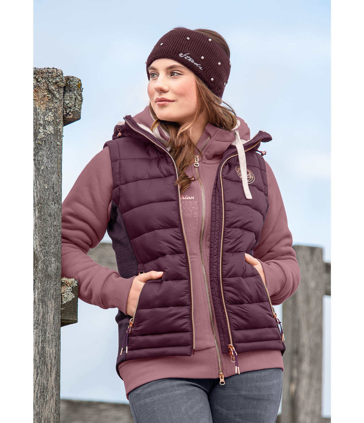 combi bodywarmer Liah met capuchon