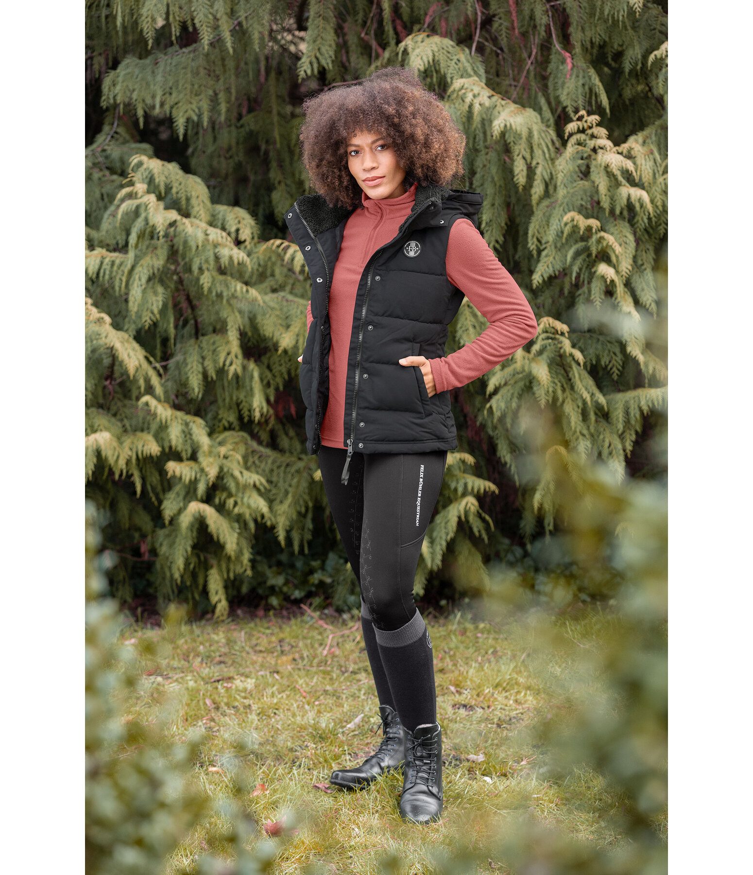 bodywarmer Linn met capuchon