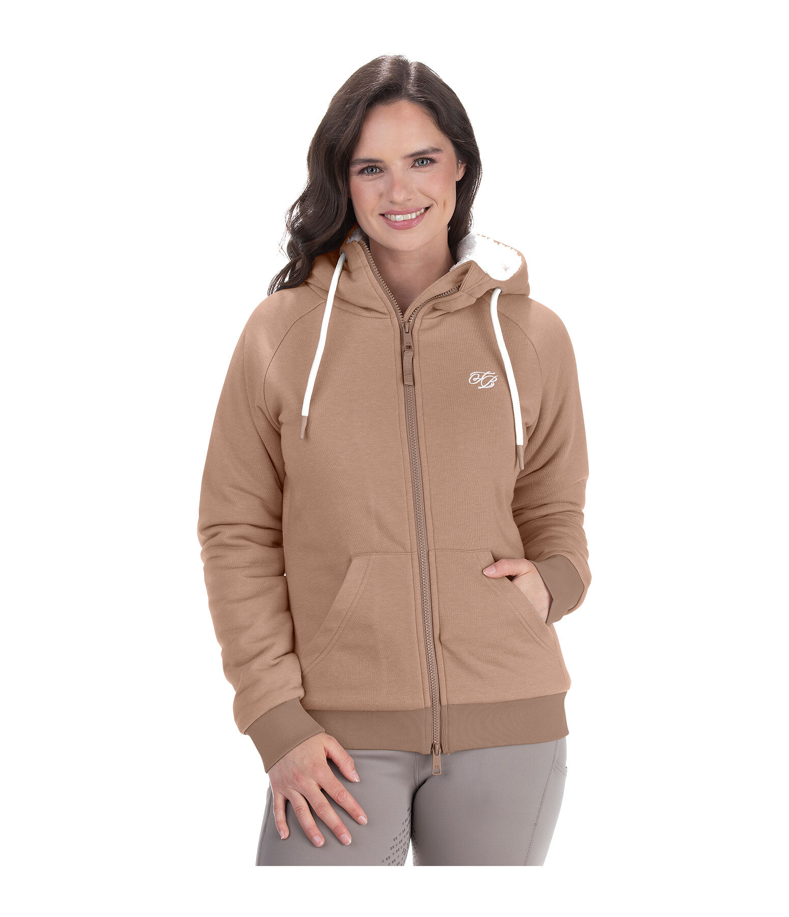 teddy sweatjas Kaja met capuchon