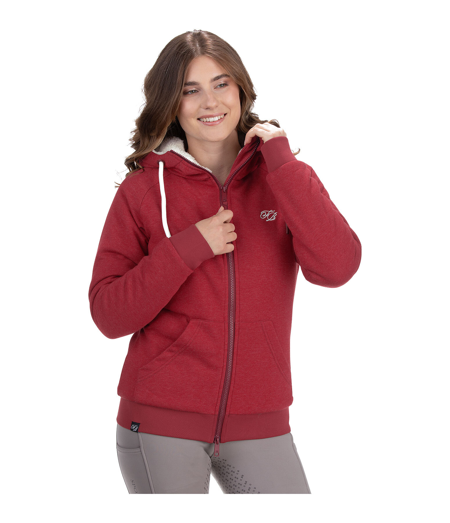 teddy sweatjas Kaja met capuchon