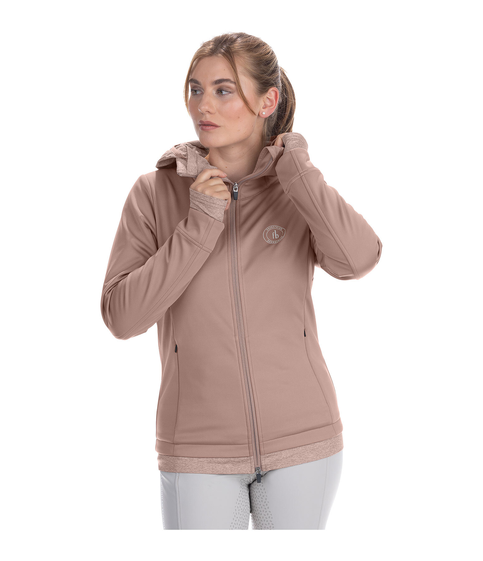 softshell jas Leslie met capuchon