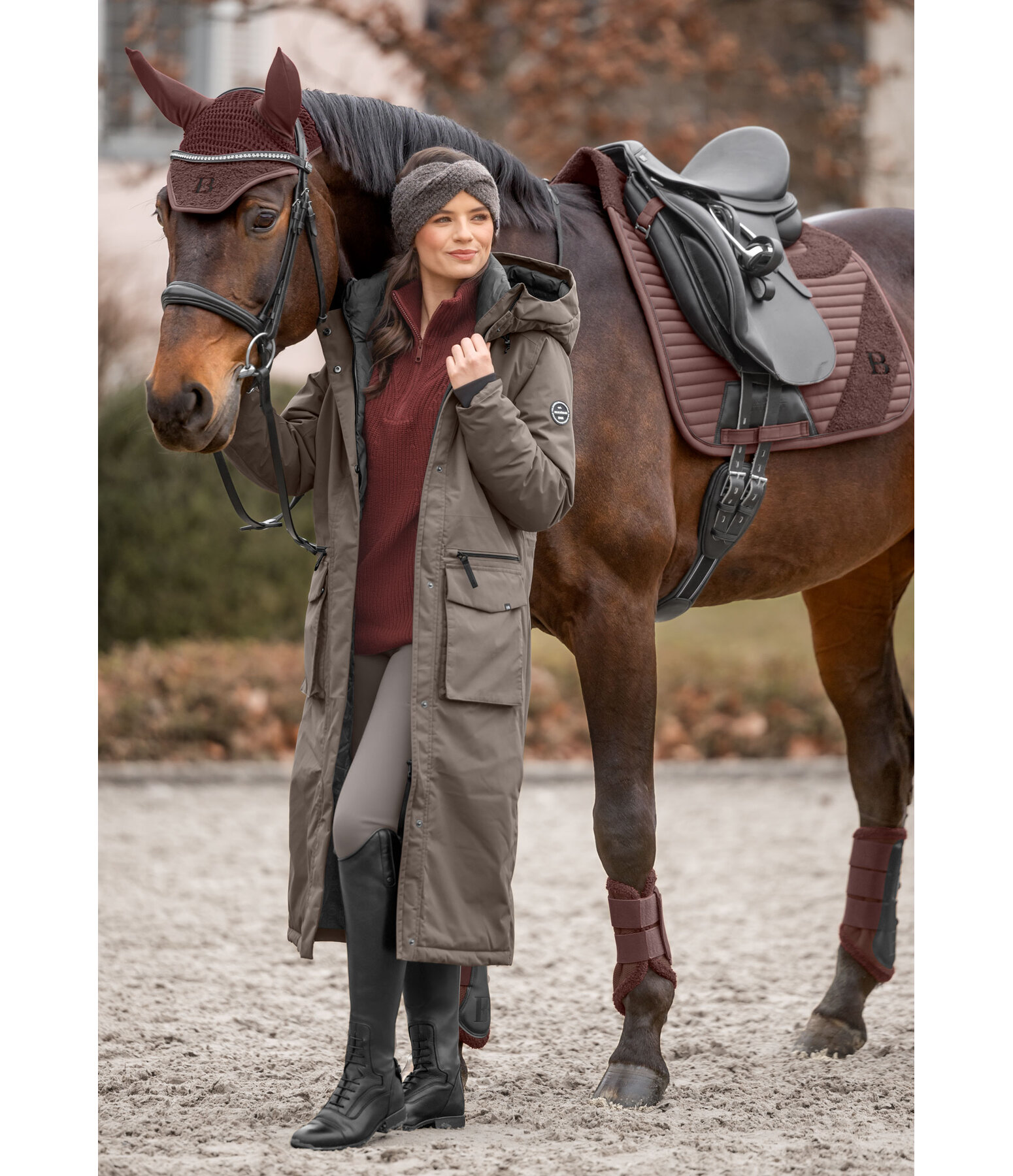 functionele lange parka Claudi met capuchon