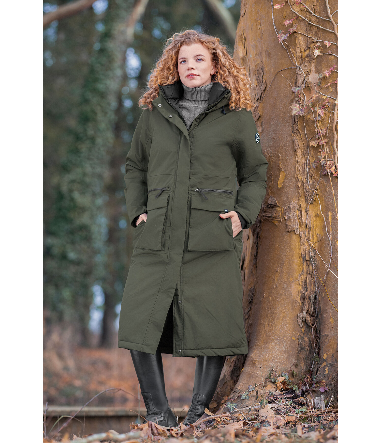 functionele lange parka Claudi met capuchon