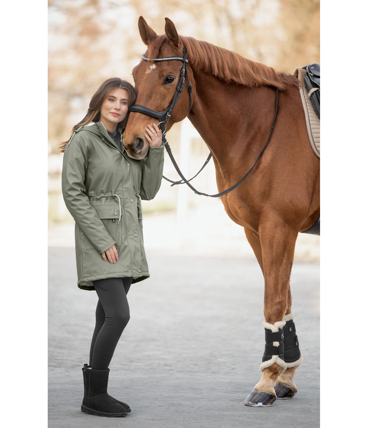 teddyfleece regenjas Stella II met capuchon