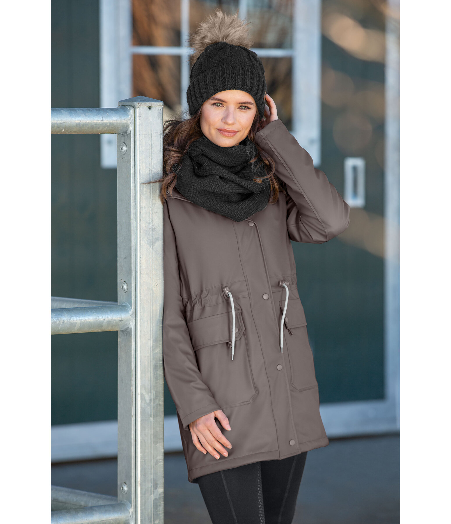 teddyfleece regenjas Stella II met capuchon