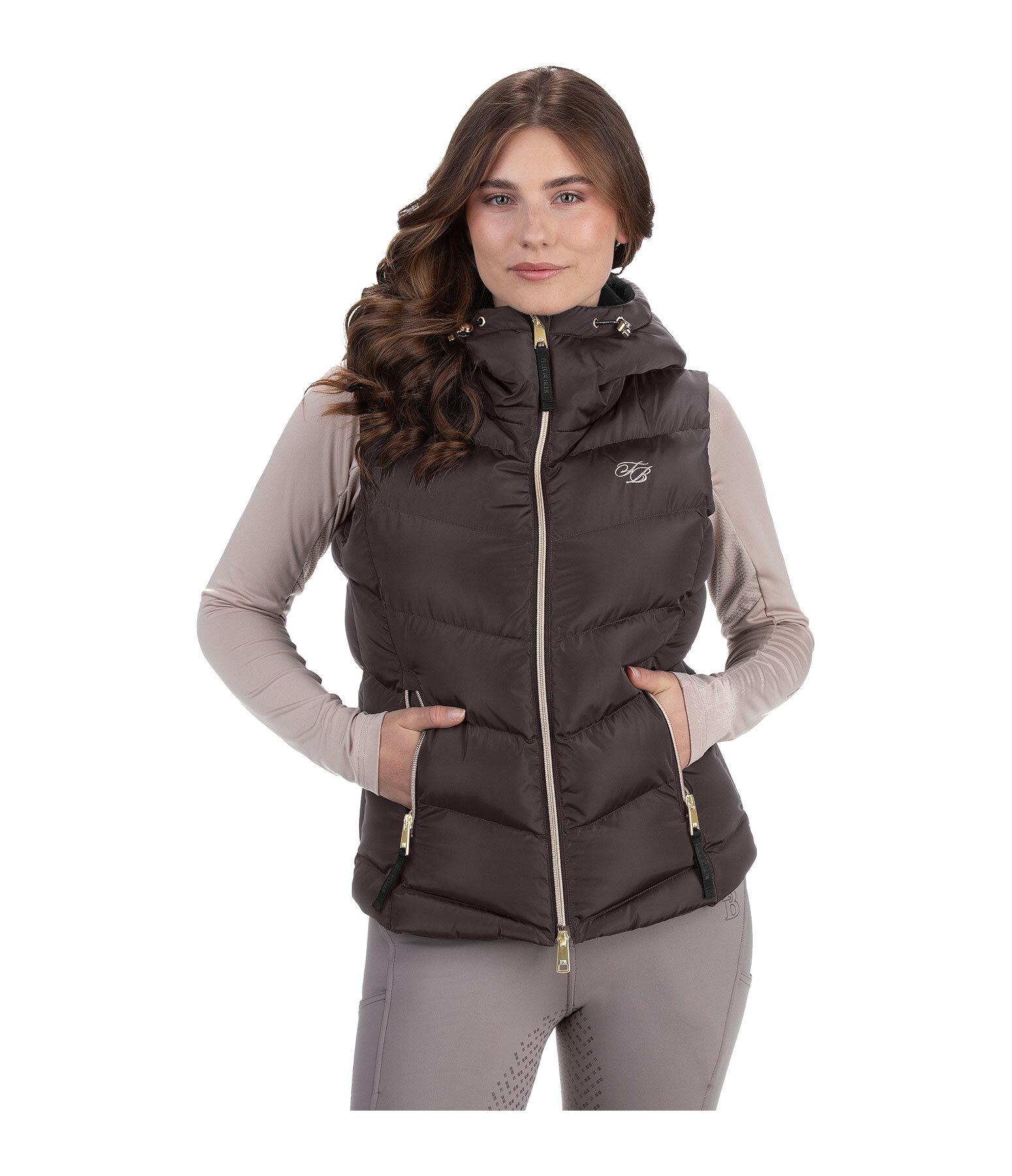 Lena bodywarmer met capuchon