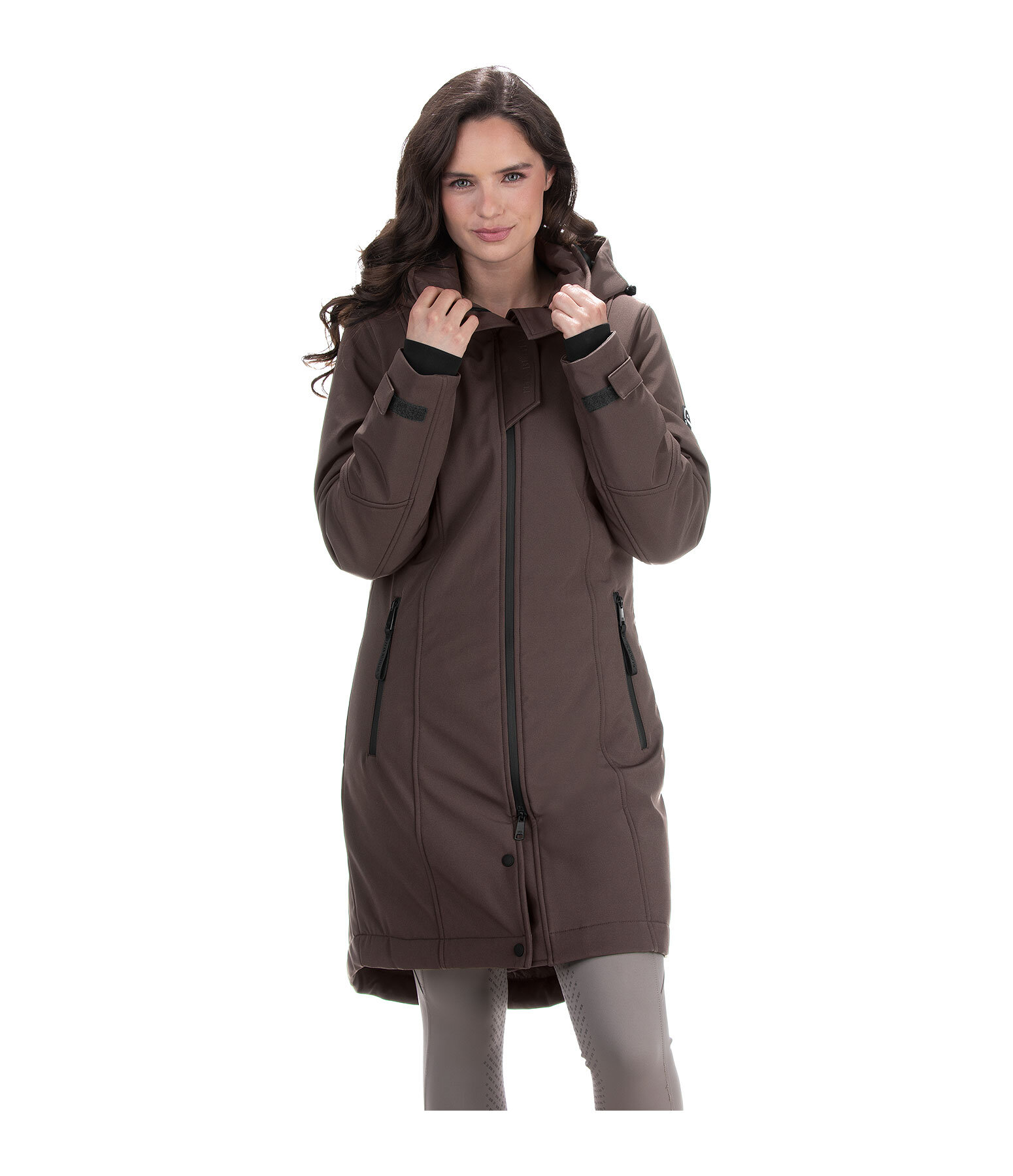 softshell rij-jas Aurelie met capuchon