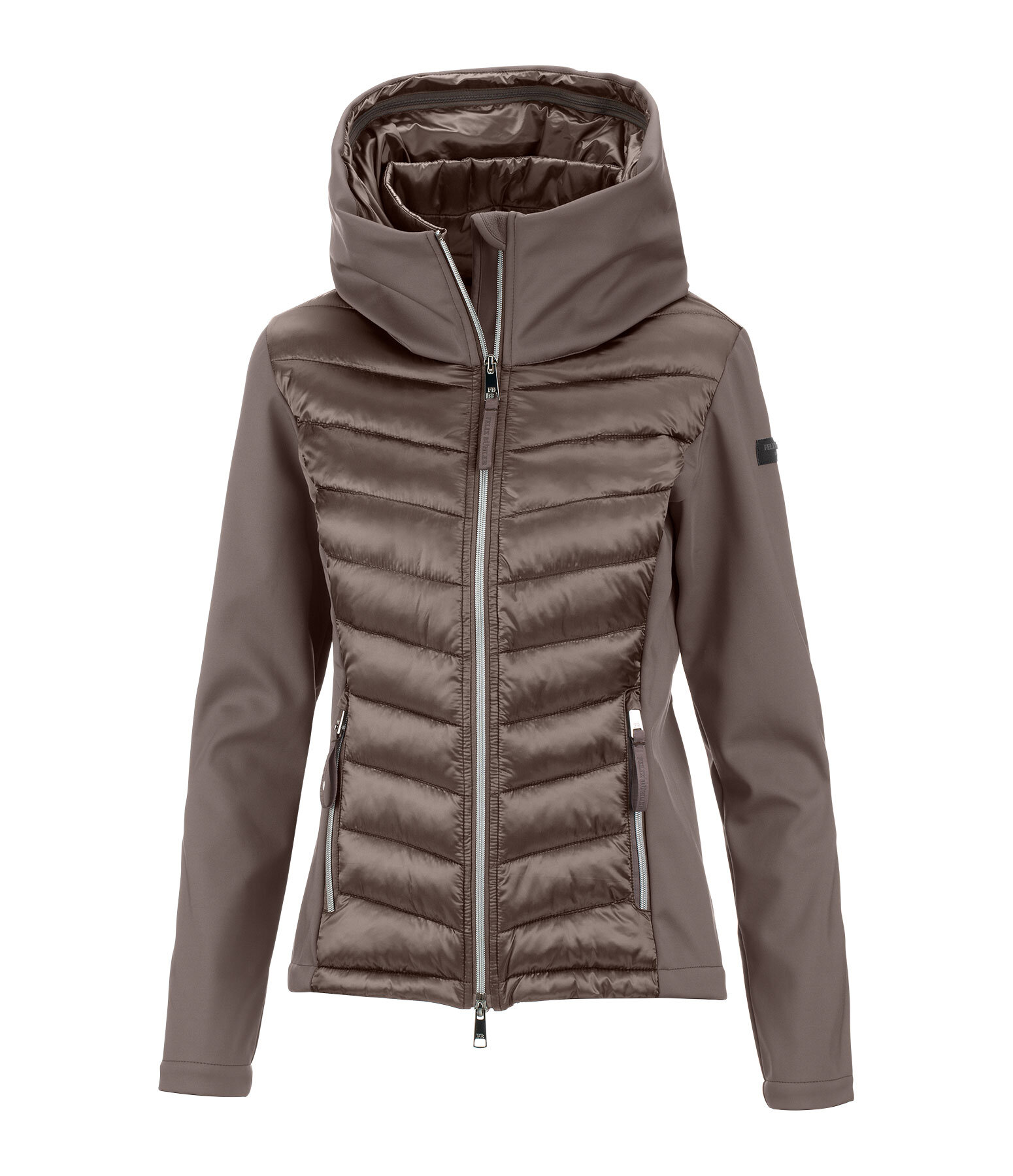 softshell combi rij-jas Cora met capuchon