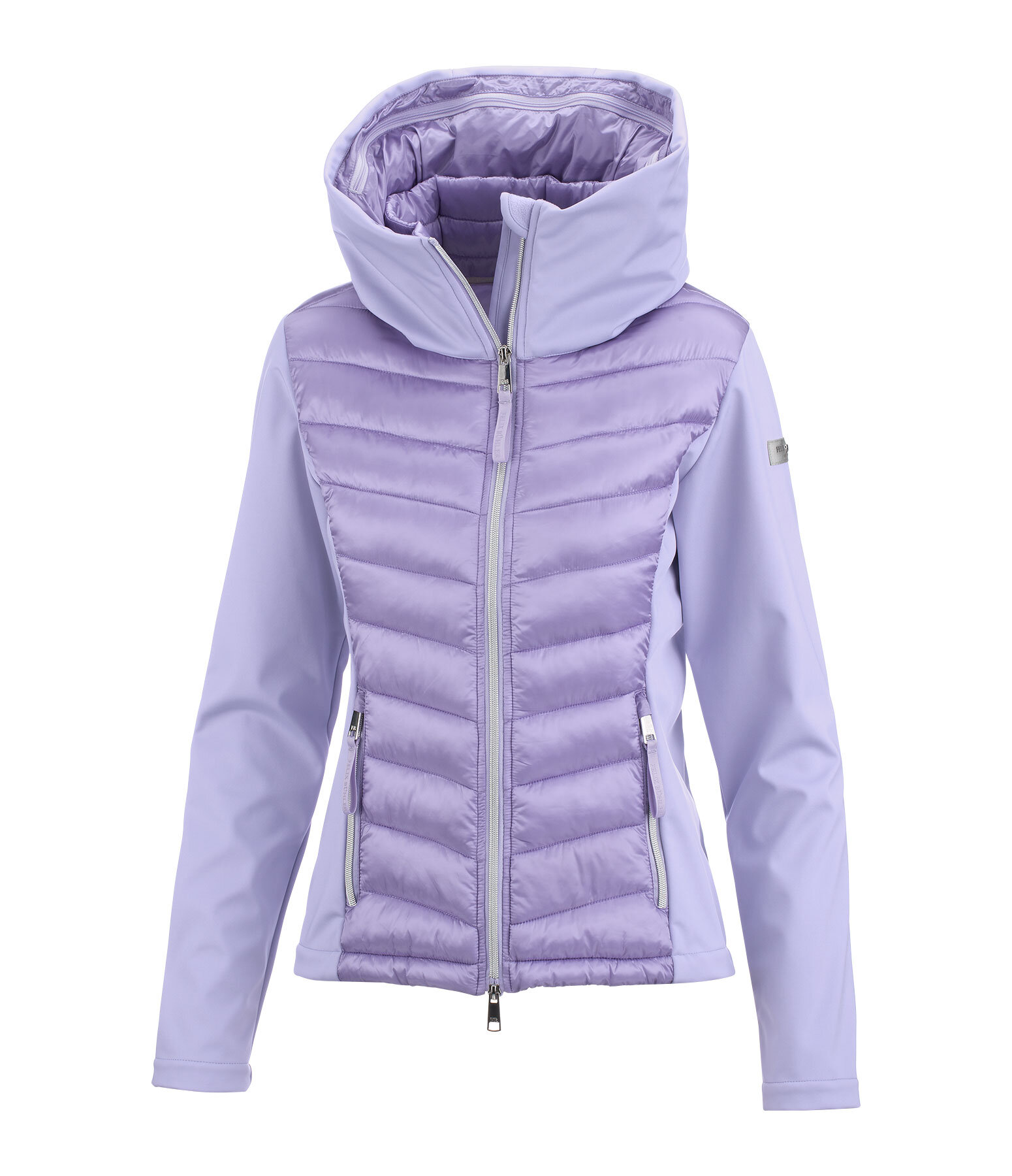 softshell combi rij-jas Cora met capuchon