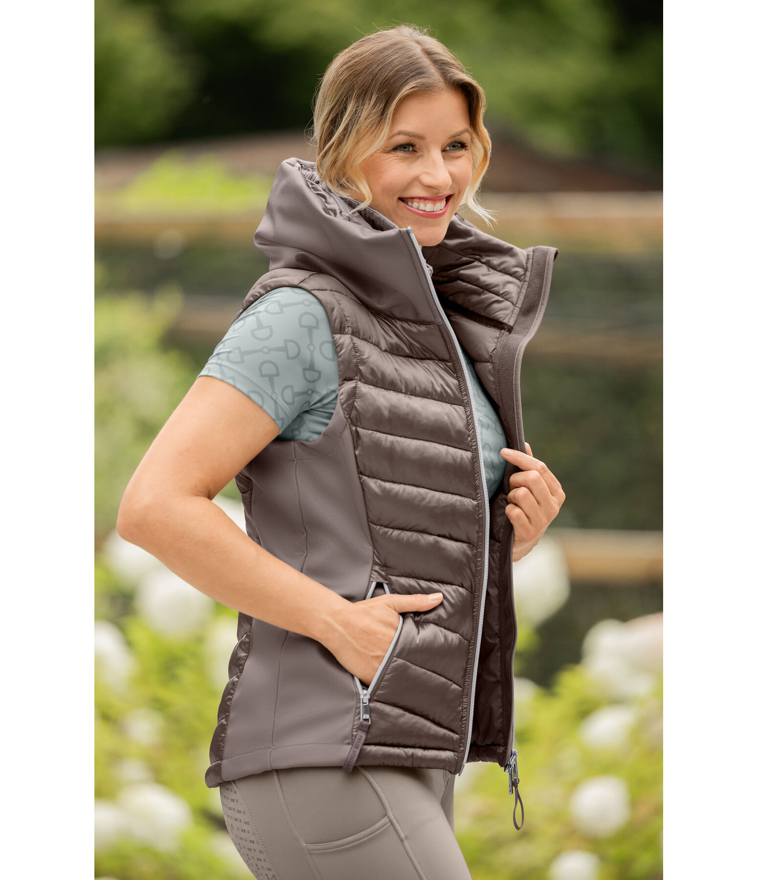 softshell combi bodywarmer Zoey met capuchon