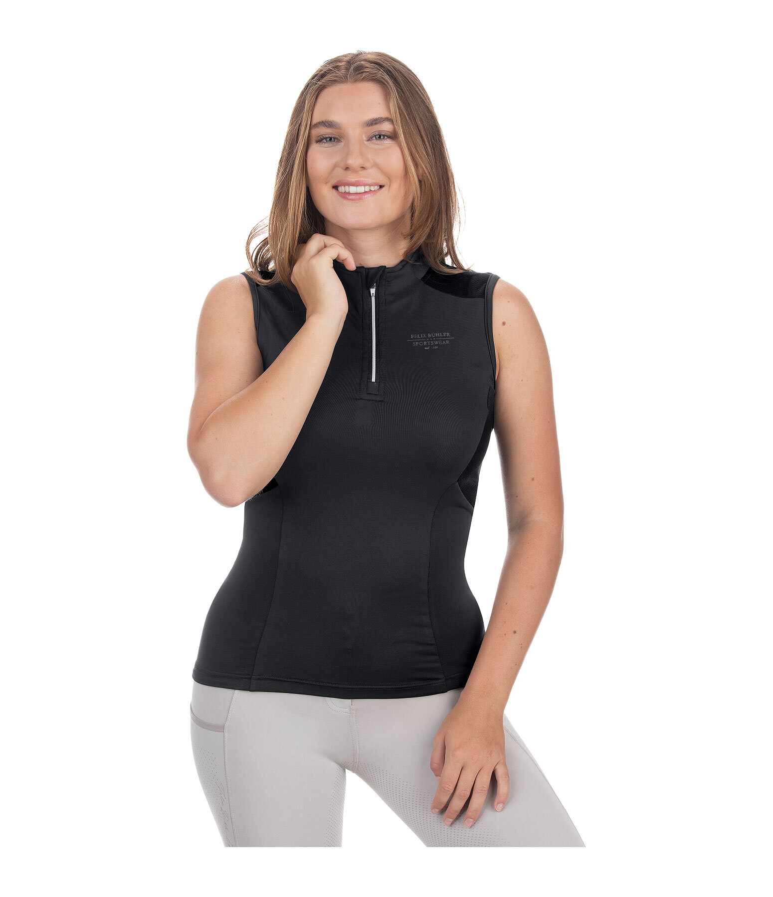 functioneel shirt Lana met rits