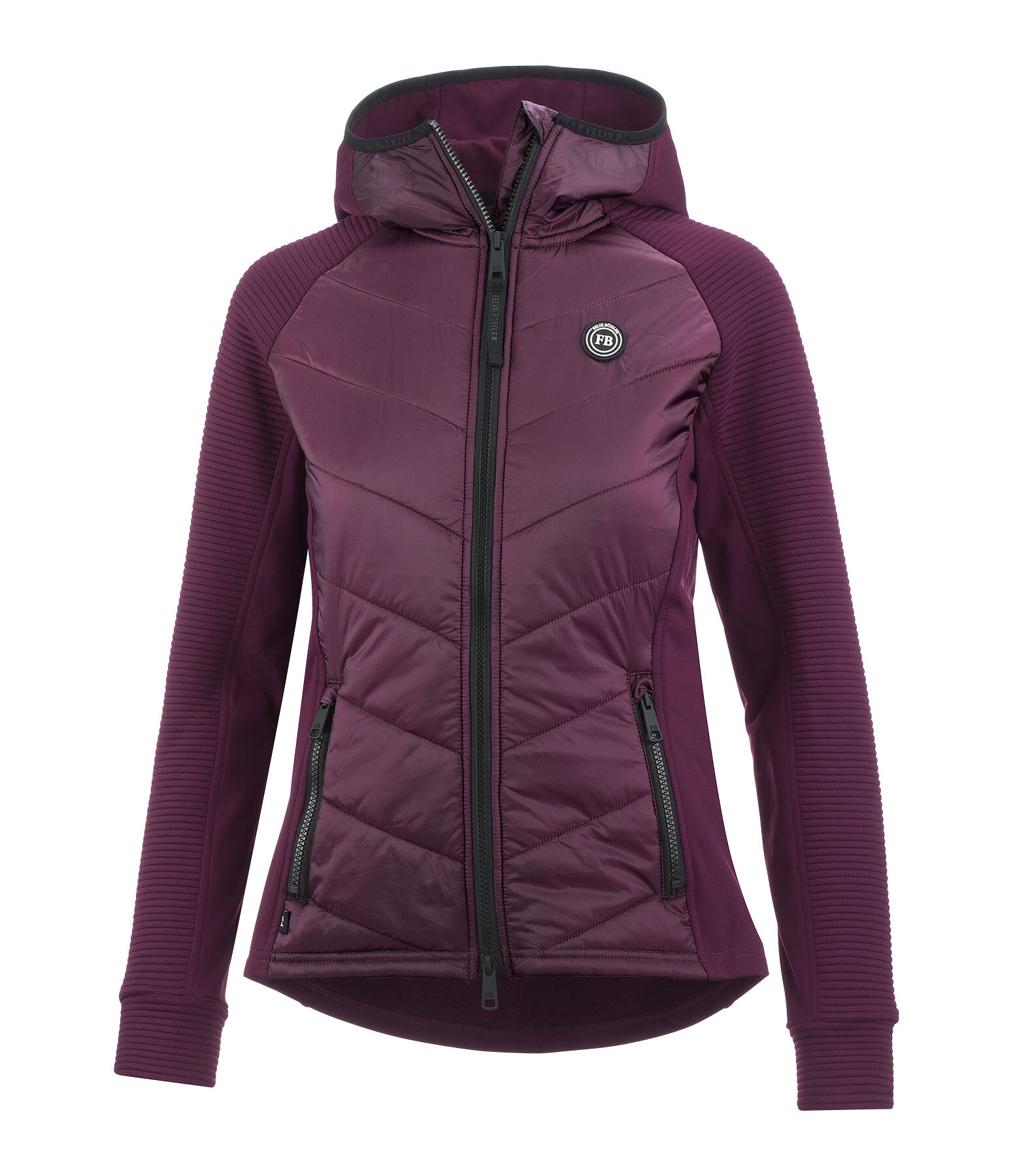 combi stretchjas Lene met capuchon