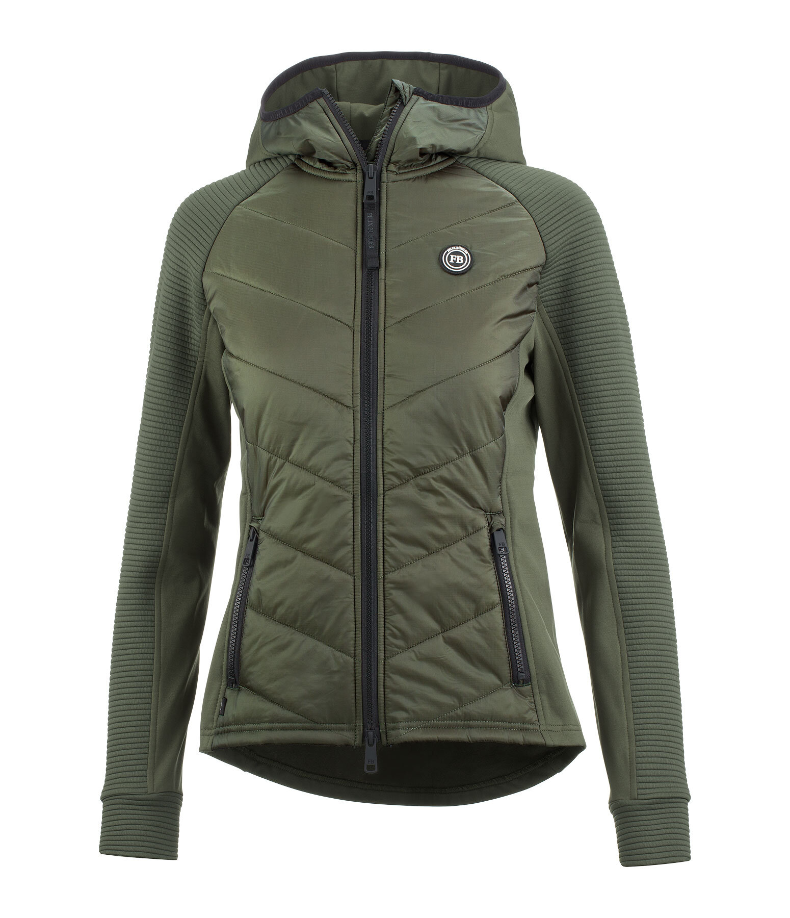 combi stretchjas Lene met capuchon