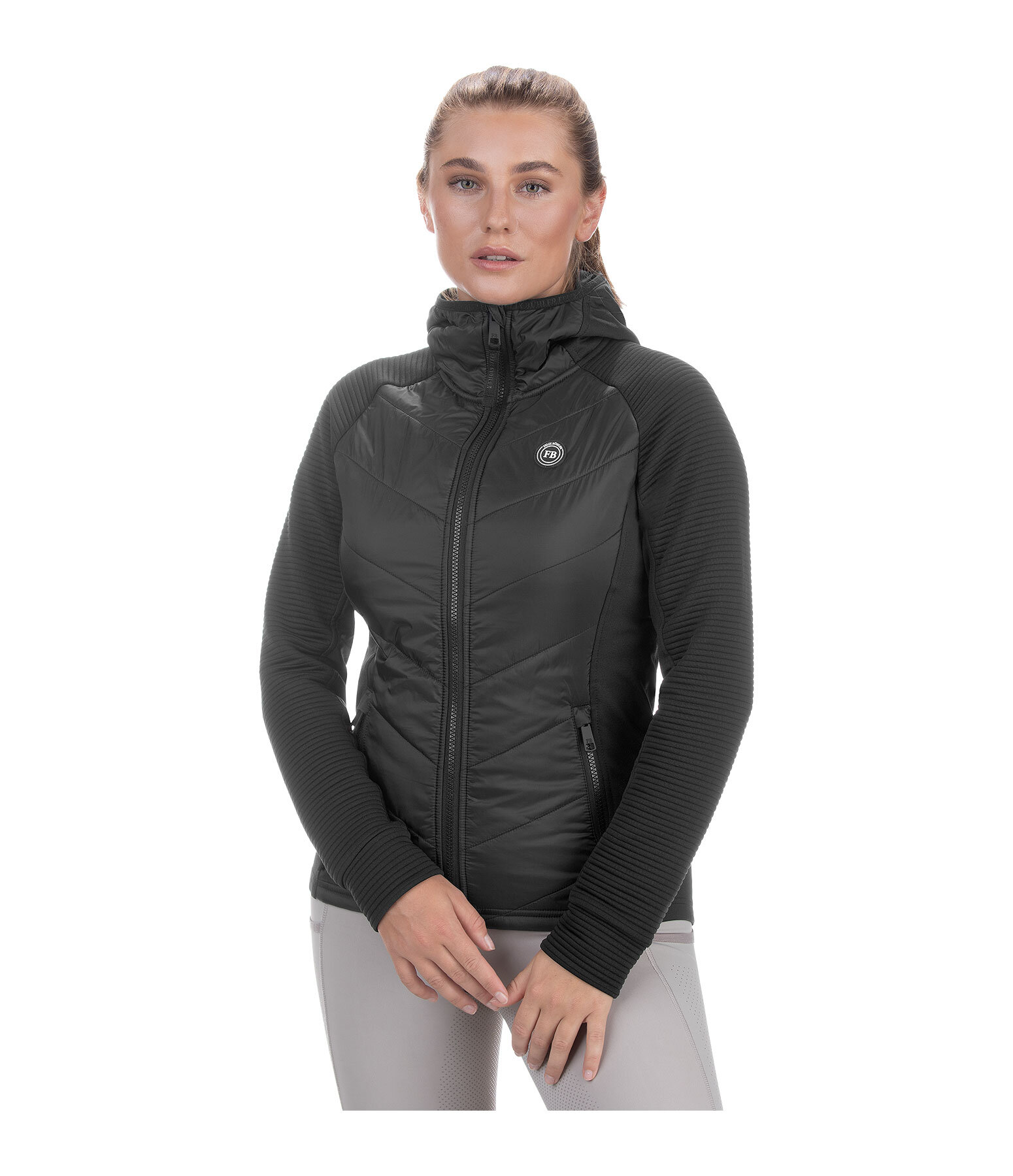 combi stretchjas Lene met capuchon