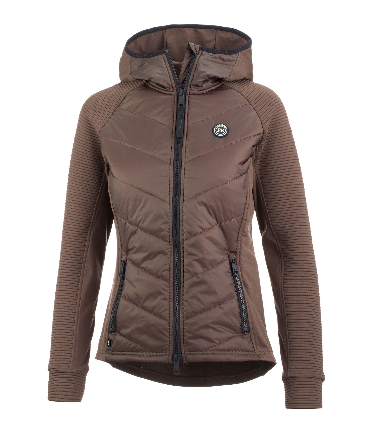 combi stretchjas Lene met capuchon