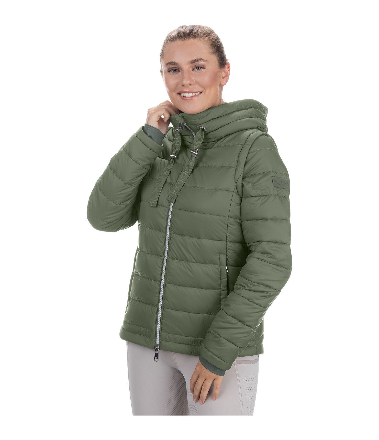 2 in 1 gewatteerde jas Cecile met capuchon