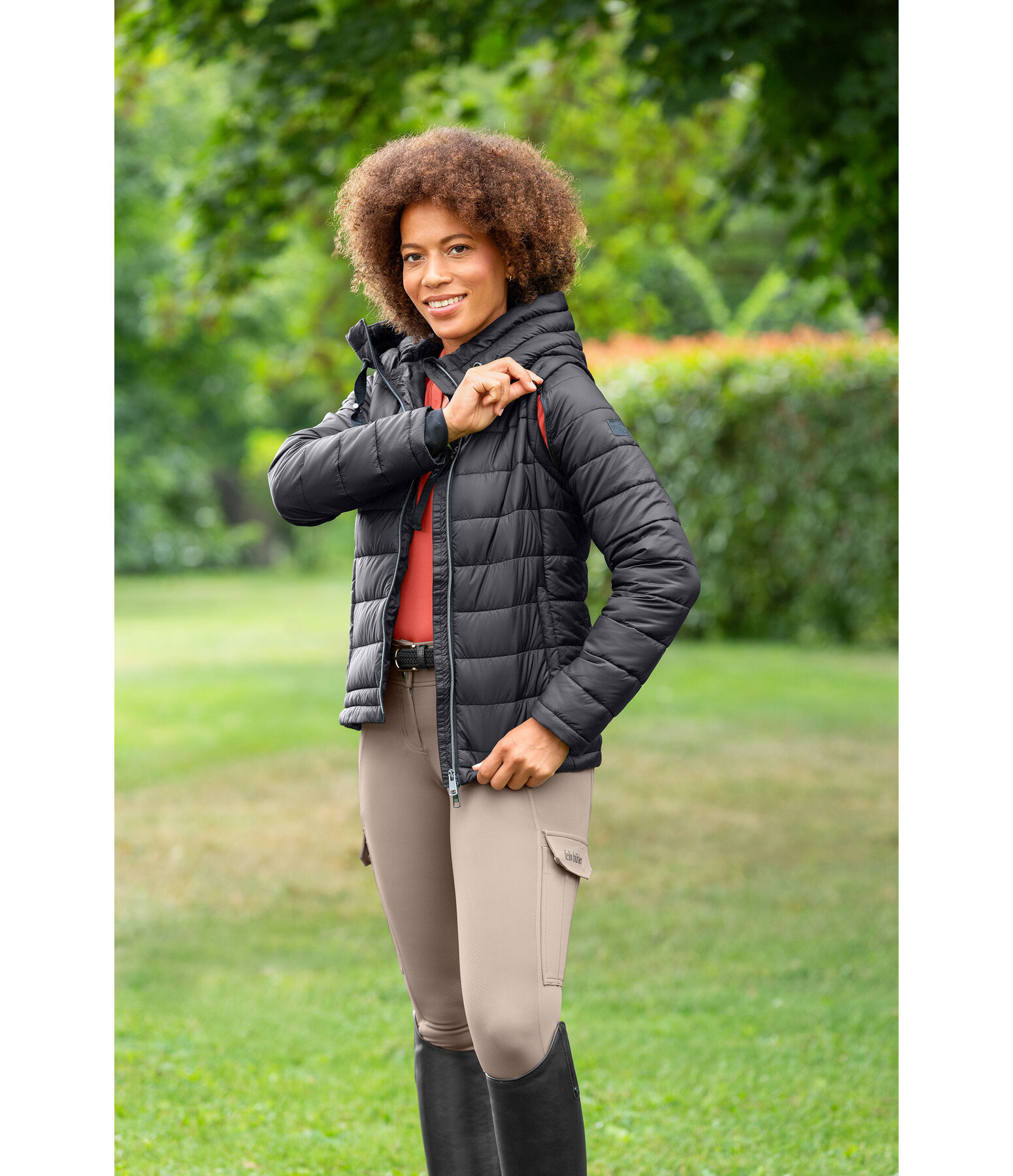 2 in 1 gewatteerde jas Cecile met capuchon