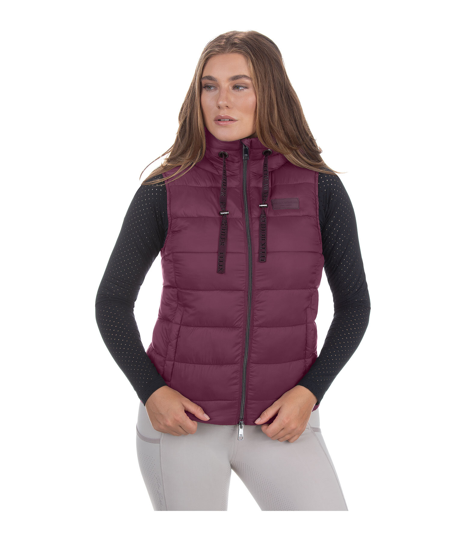 gewatteerde bodywarmer Mila met capuchon