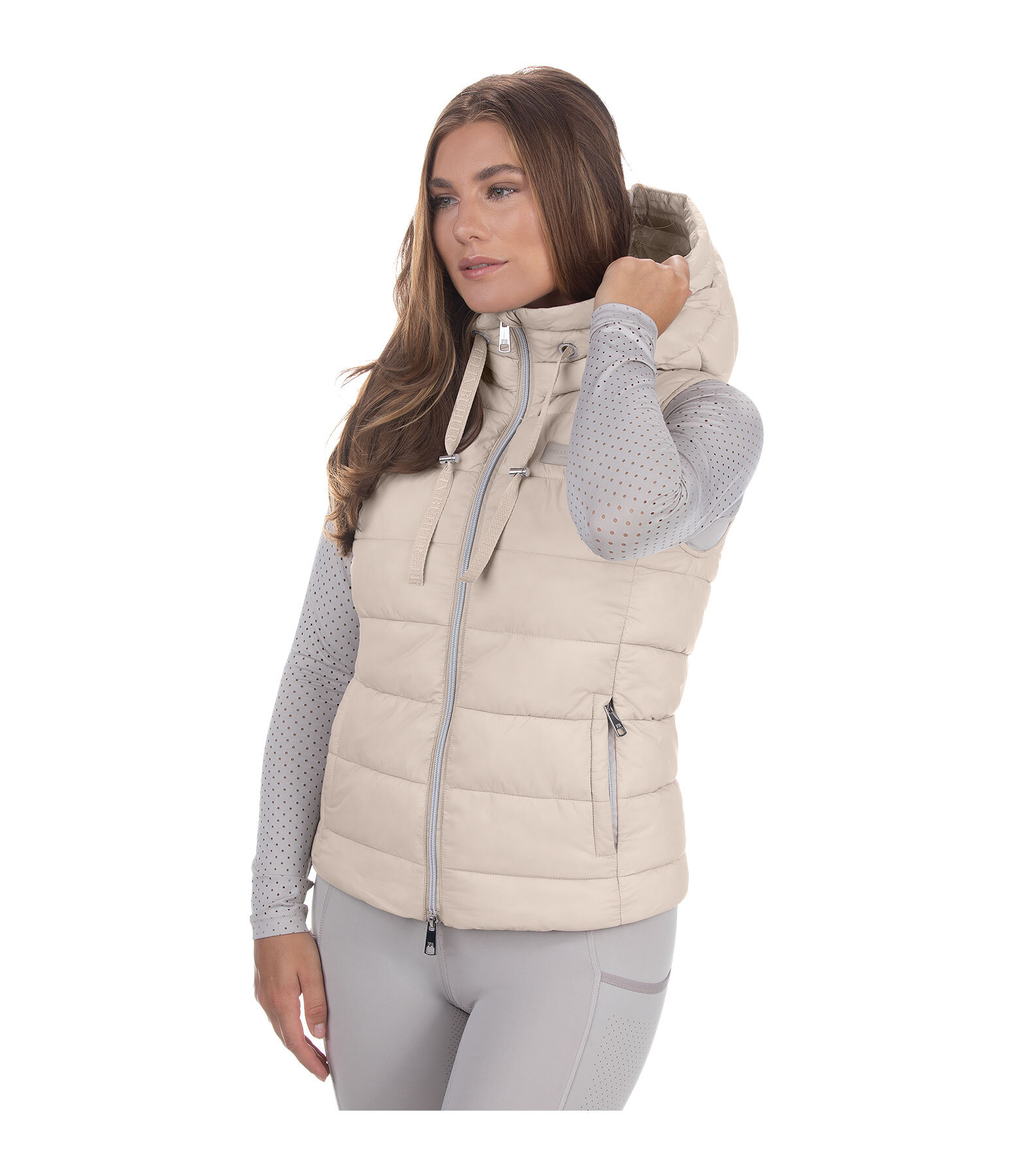 gewatteerde bodywarmer Mila met capuchon