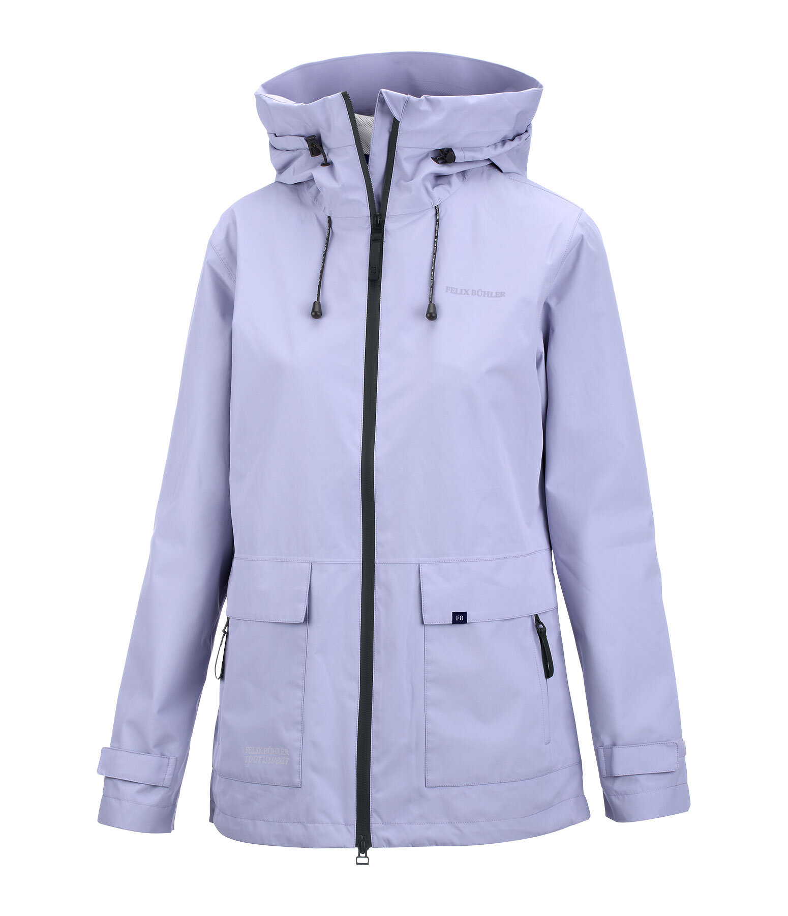 functionele jas Ninon met capuchon