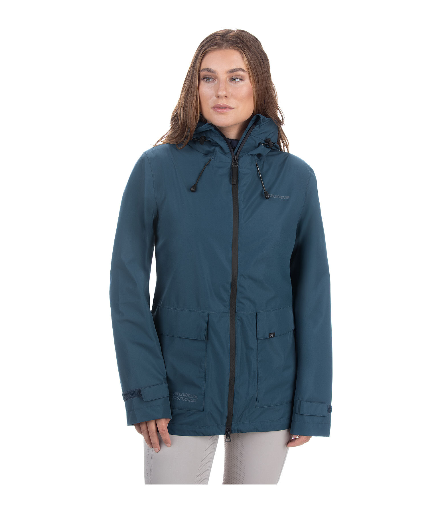 functionele jas Ninon met capuchon