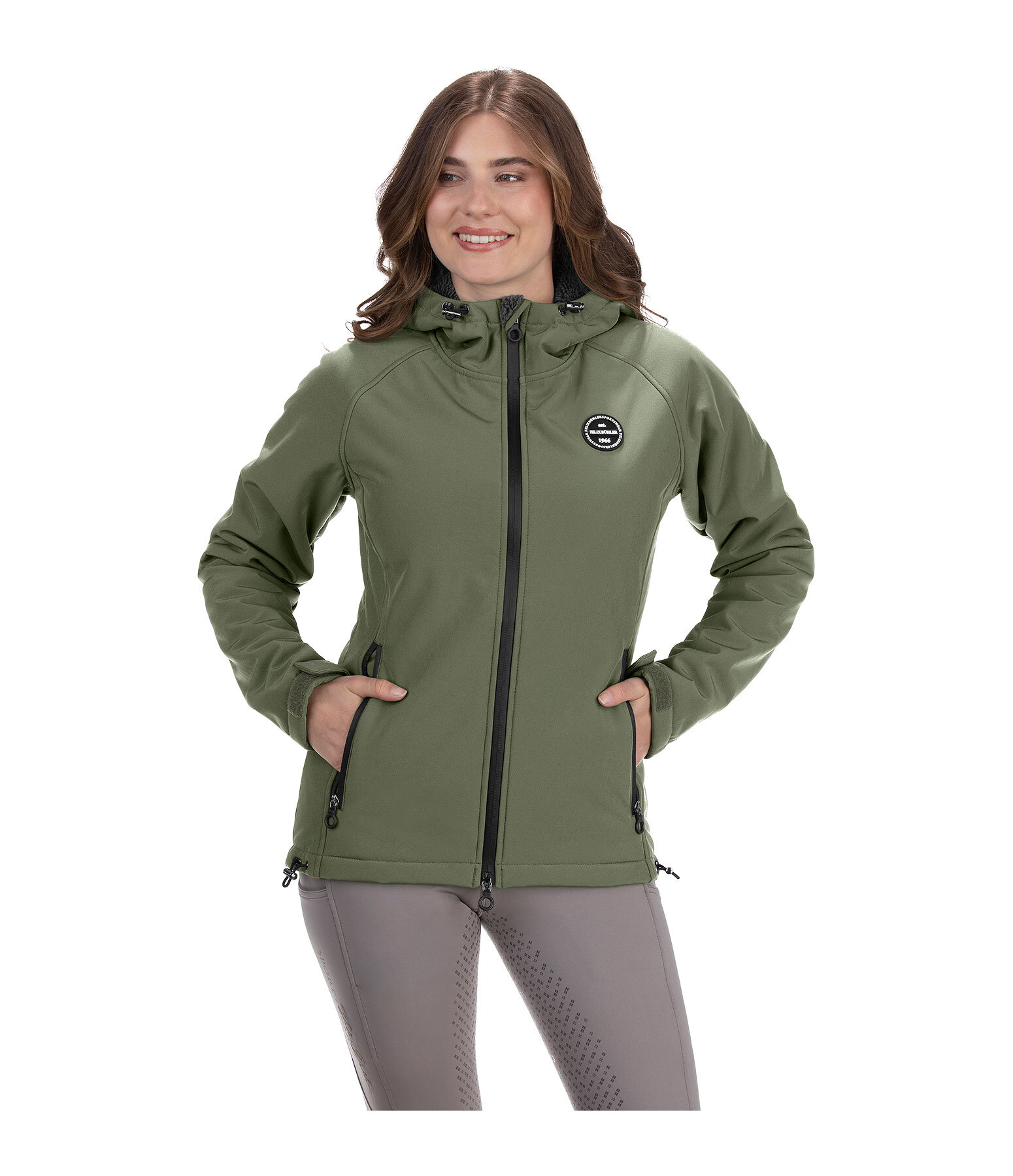 softshell rij-jas Lara II met capuchon