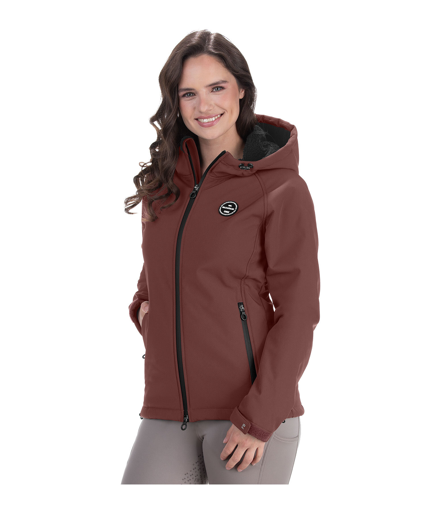 softshell rij-jas Lara II met capuchon