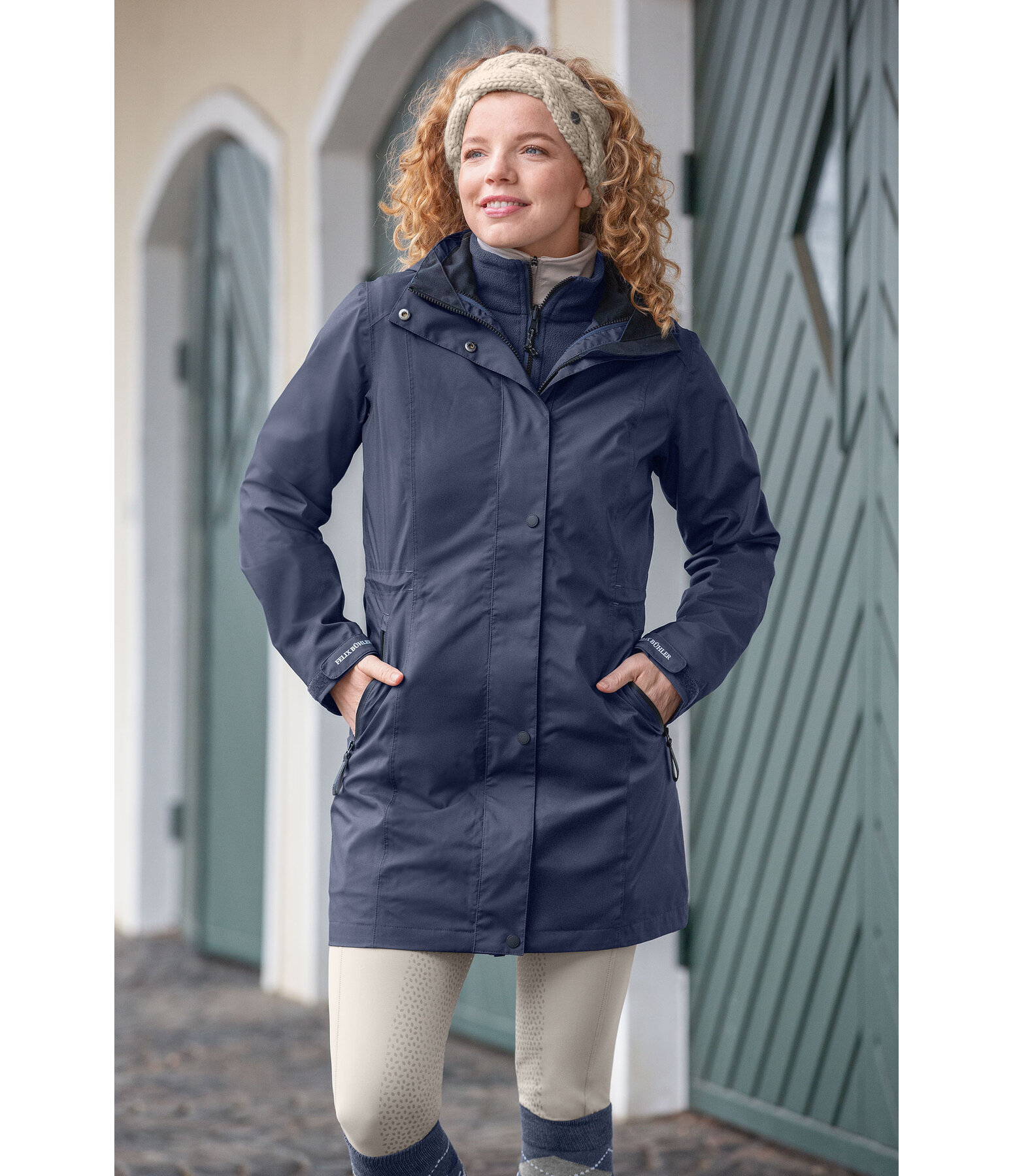 3 in 1 functionele rij-jas Phoebe met capuchon