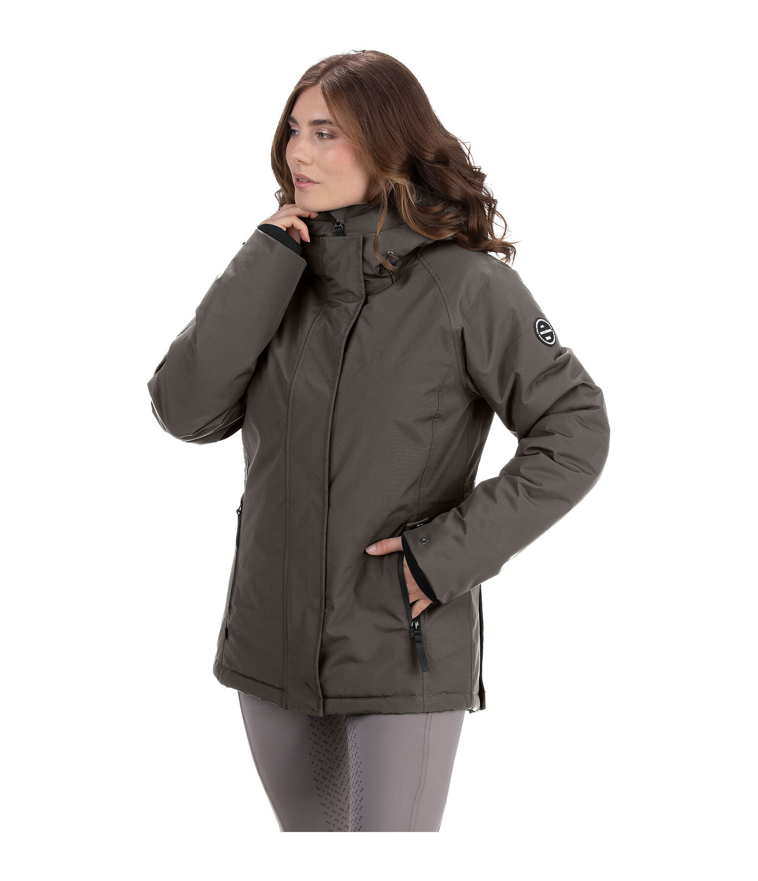 functionele jas Sara met capuchon