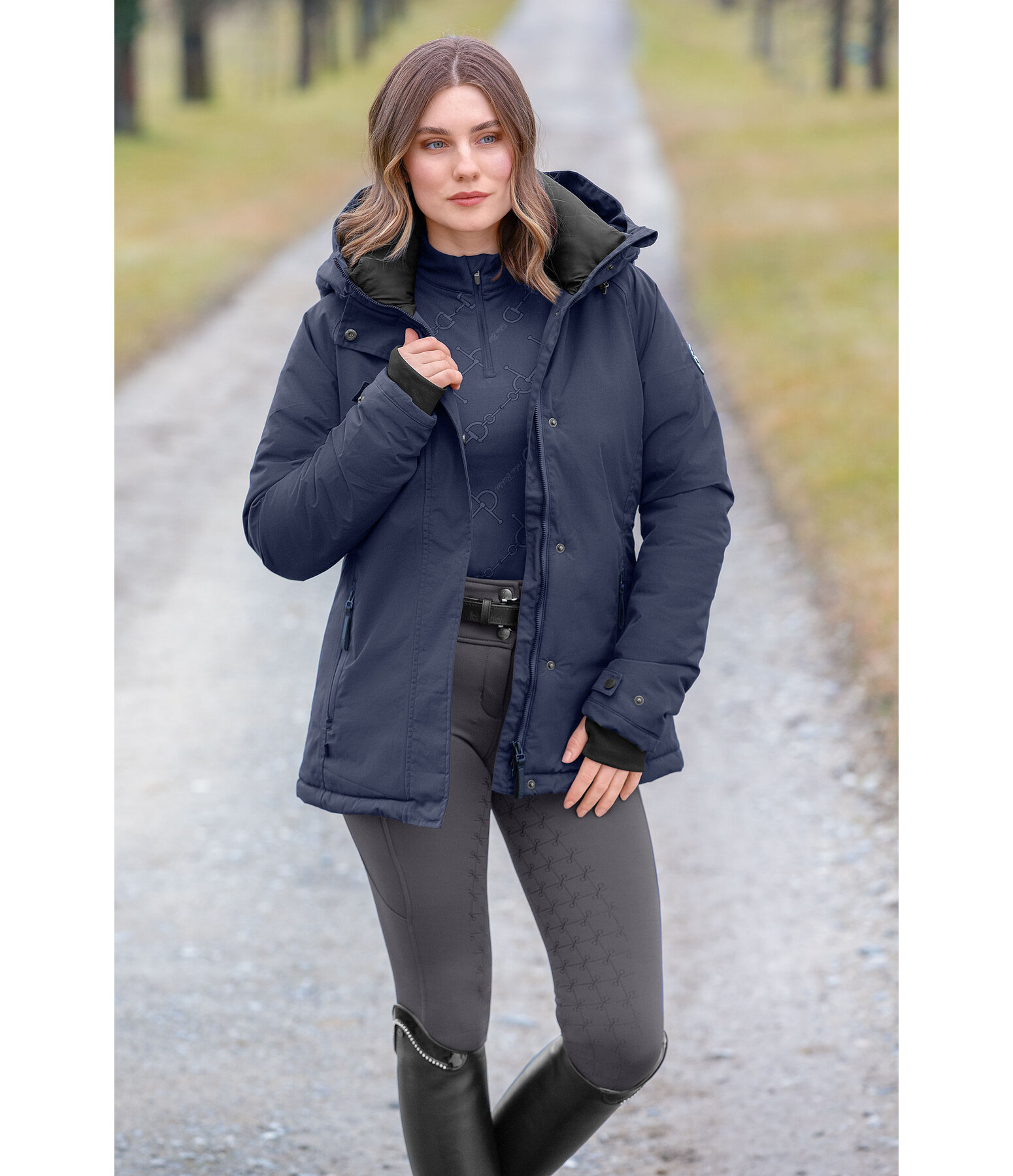 functionele jas Sara met capuchon