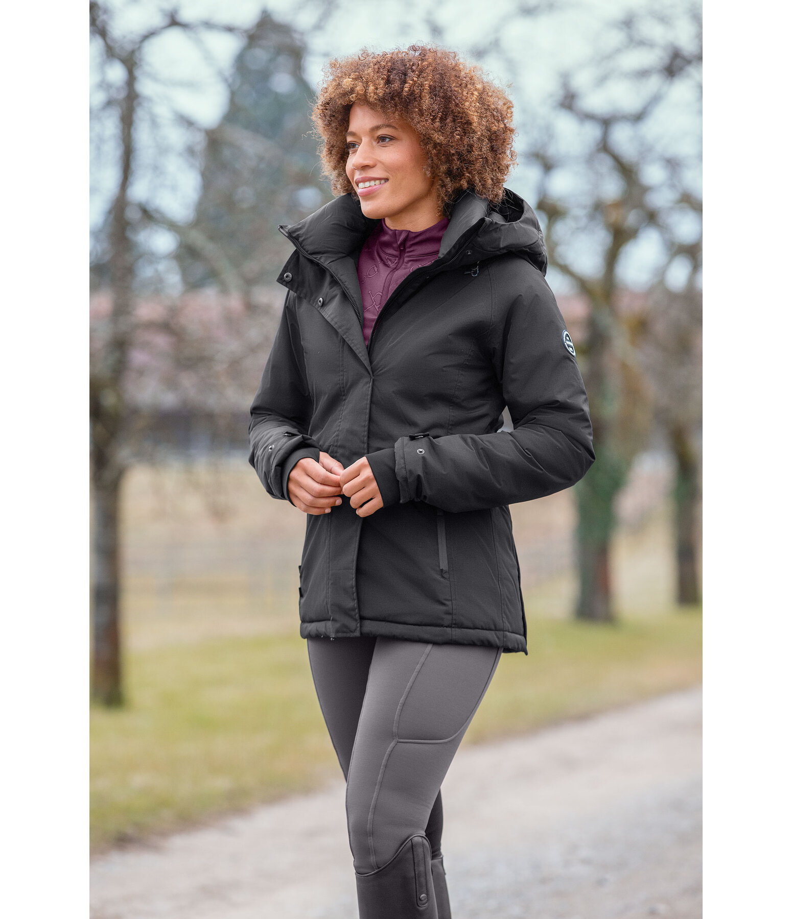 functionele jas Sara met capuchon