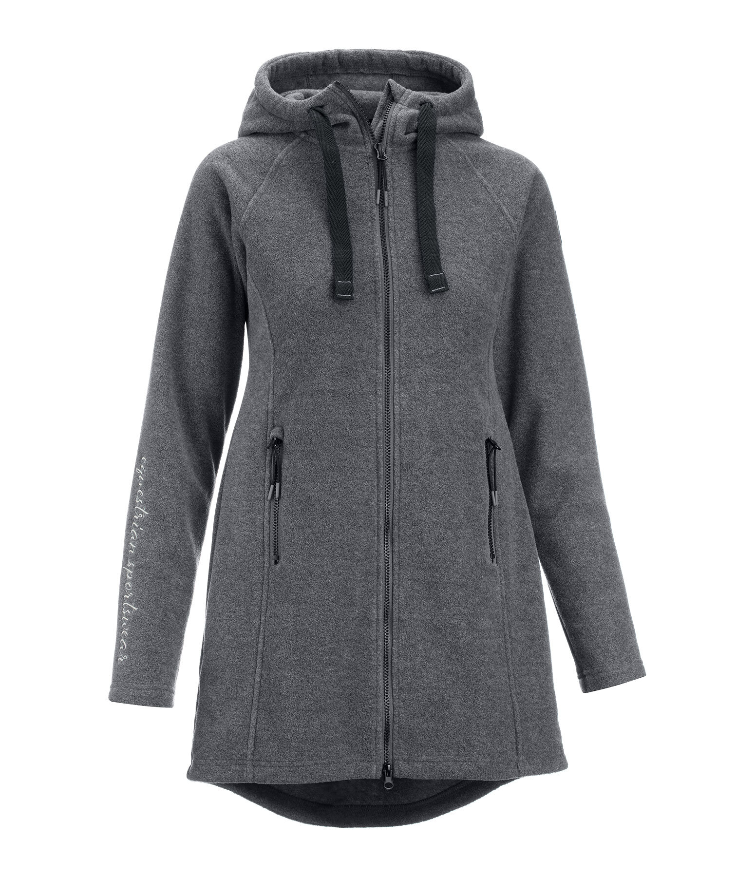 fleecemantel Greta met capuchon