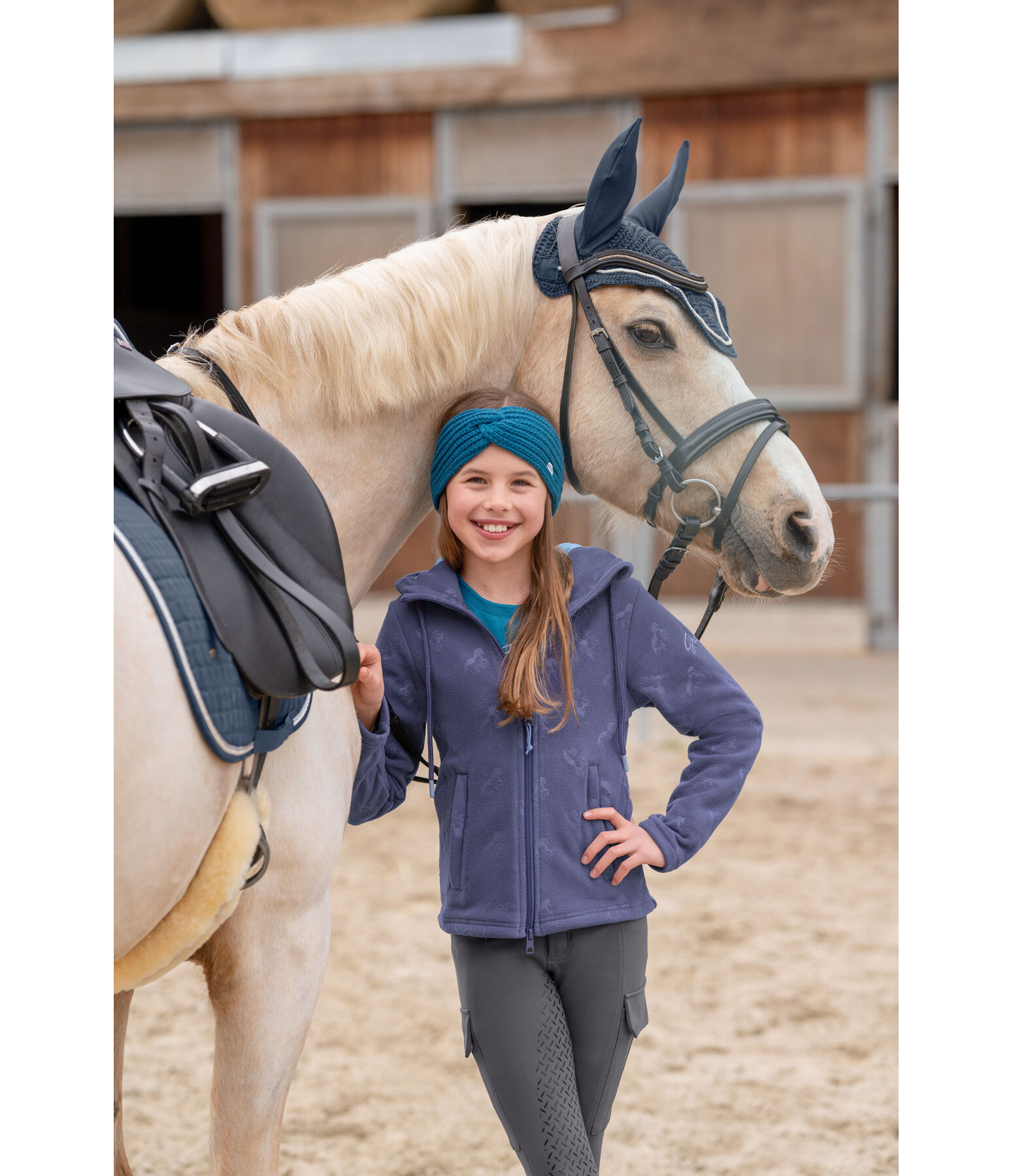 kids fleecejas Shanti met capuchon