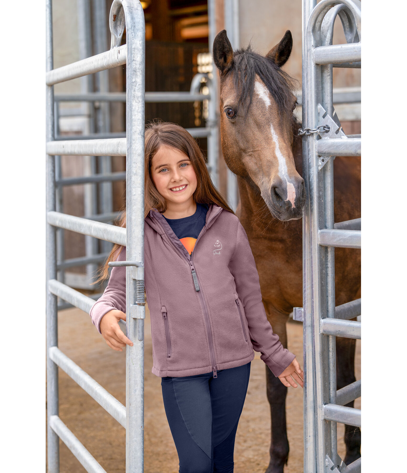 kids fleecejas met capuchon Cadie