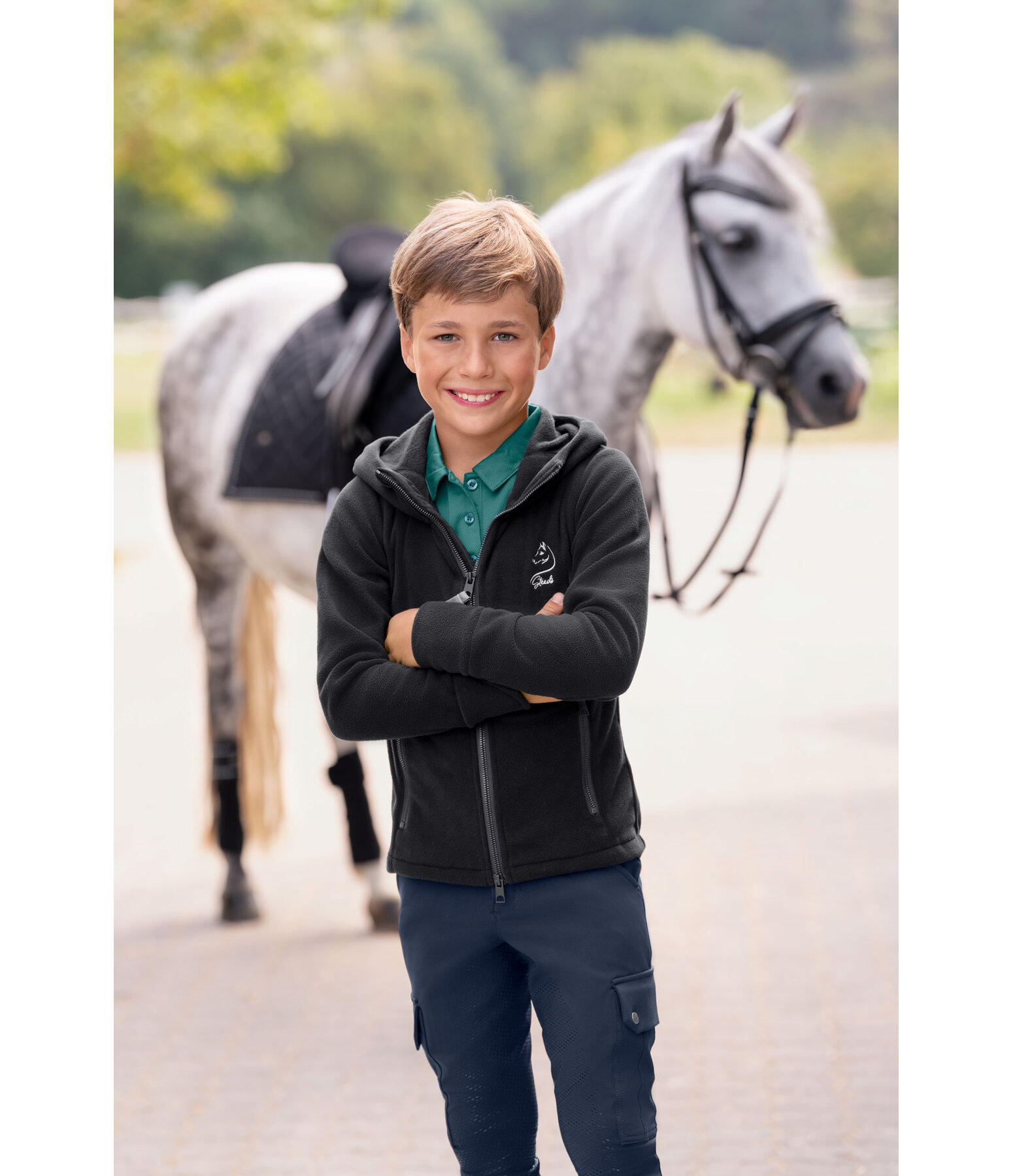 kids fleecejas met capuchon Cadie