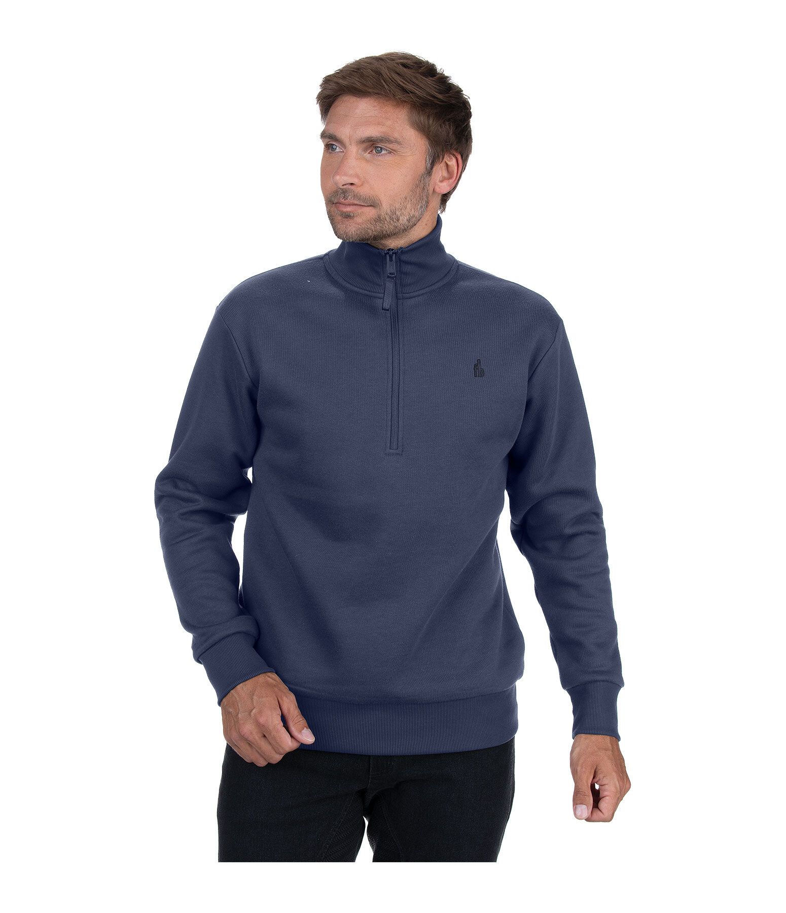 heren sweatshirt Portland met ritskraag