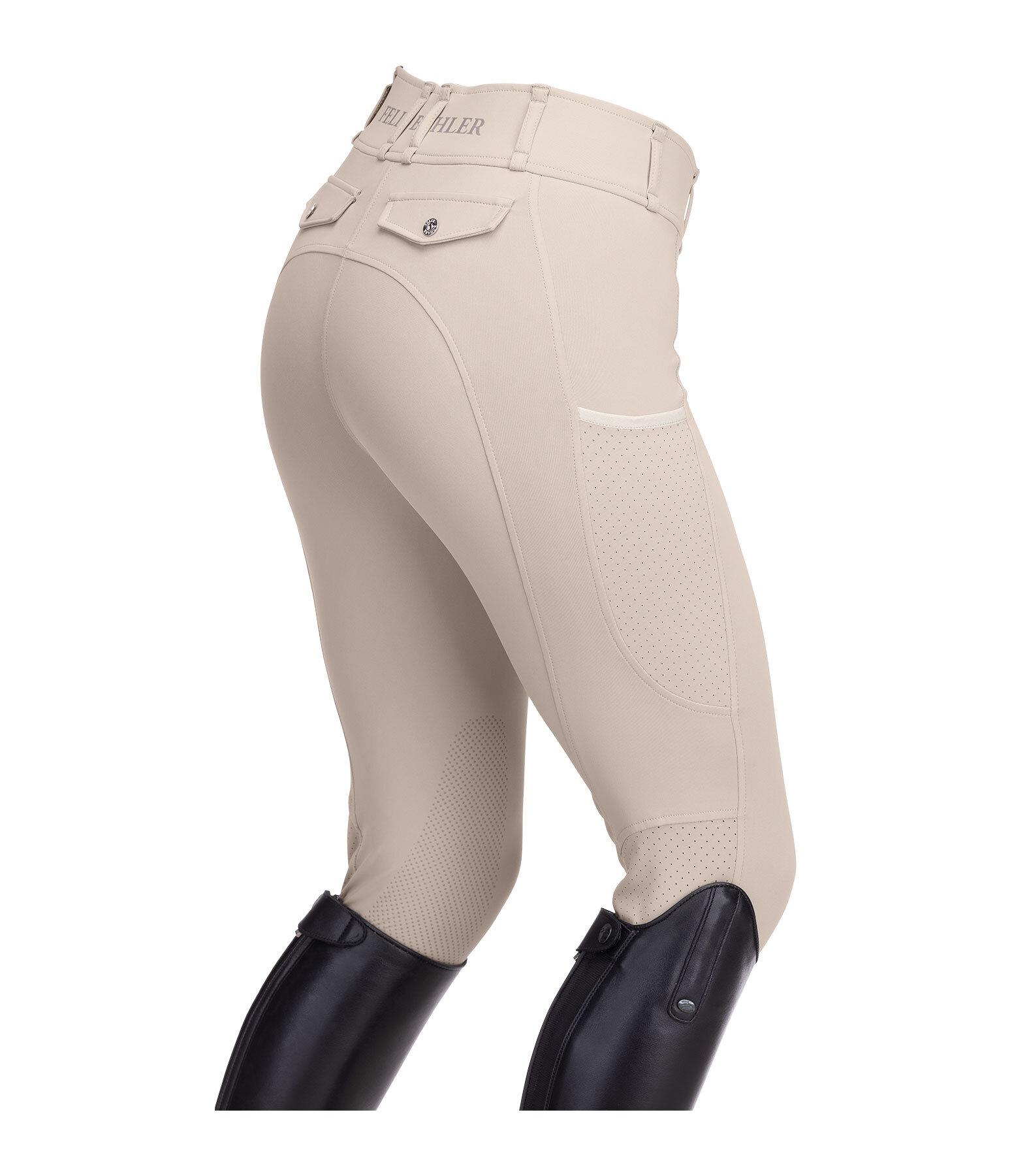 hybrid grip rijbroek met knievlak Mesh Romy