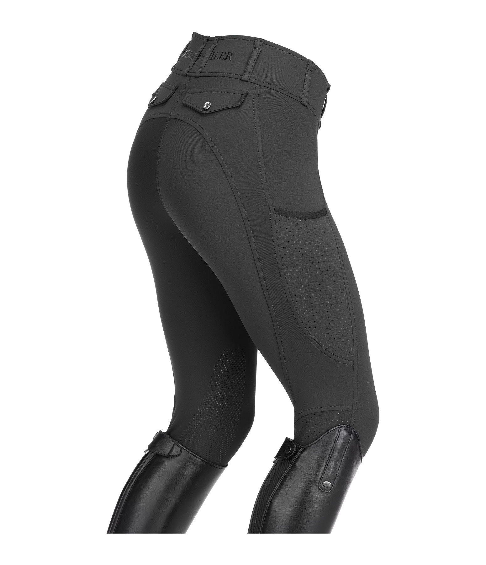 hybrid grip rijbroek met knievlak Mesh Romy